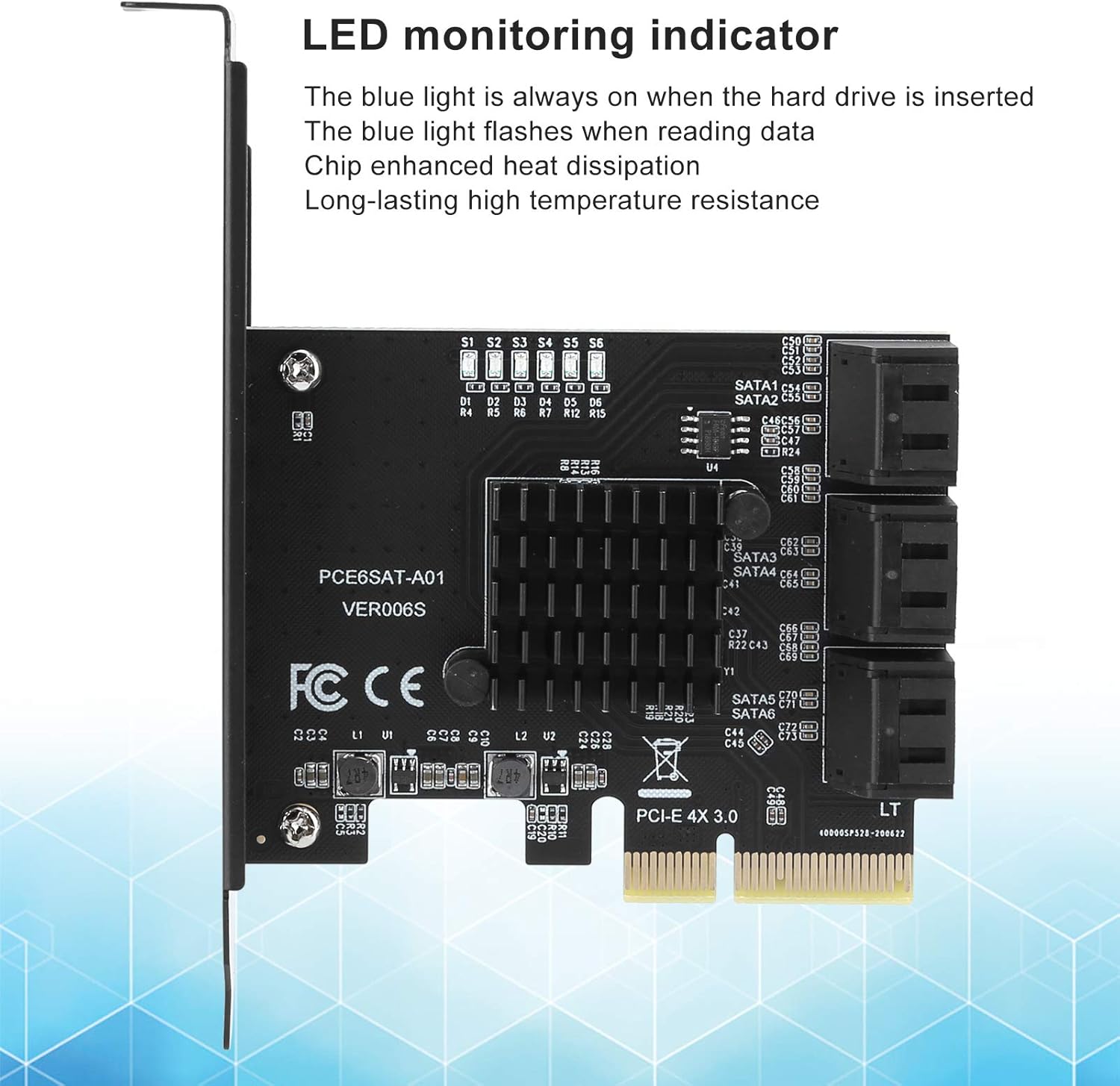 Scheda Espansione PCIE a 6 Porte SATA3.0 ASMedia ASM1166 - immagine 2