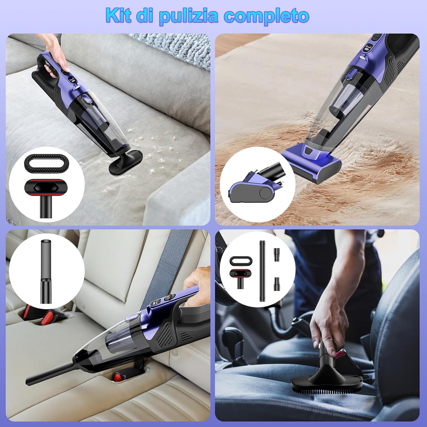 Vankarr Aspirabriciole Senza Fili Potente 17000pa - immagine 6