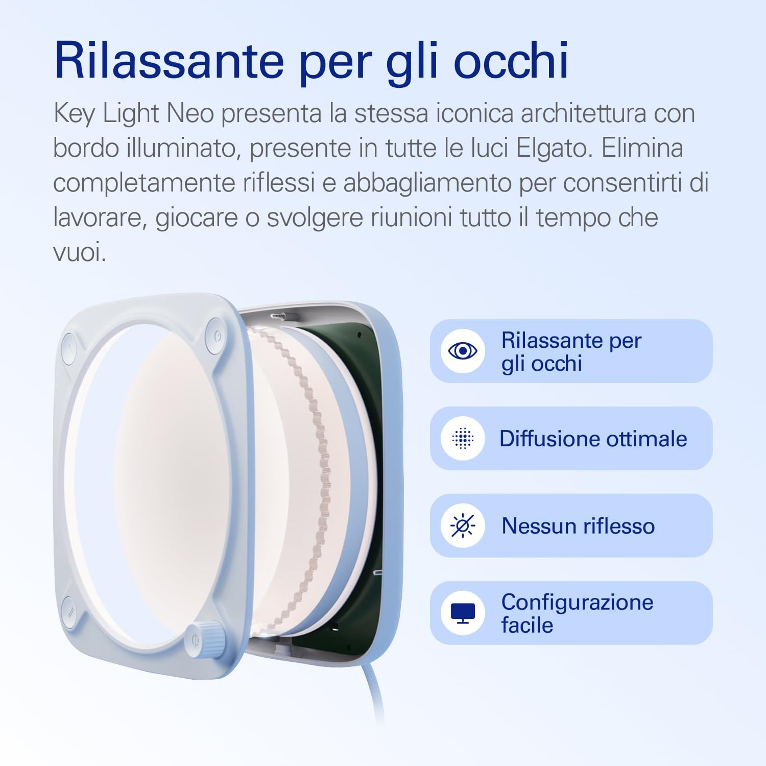 Elgato Key Light Neo - Luce LED per Videochiamate e Streaming - immagine 4