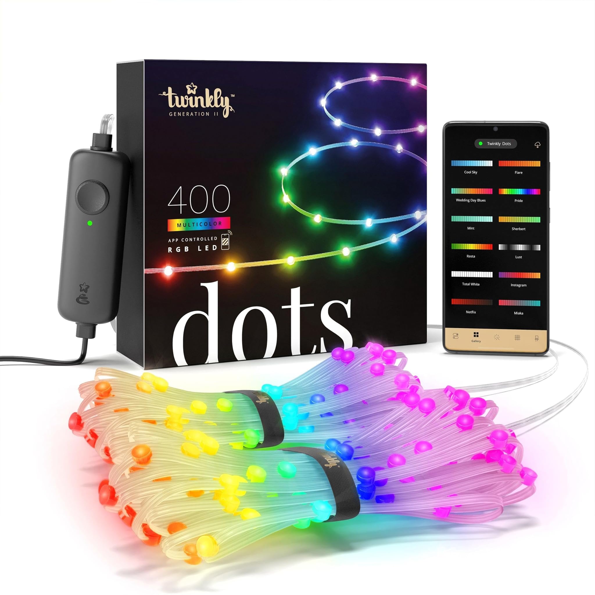 Twinkly Dots 20m - Striscia LED RGB Multicolore 400 LED