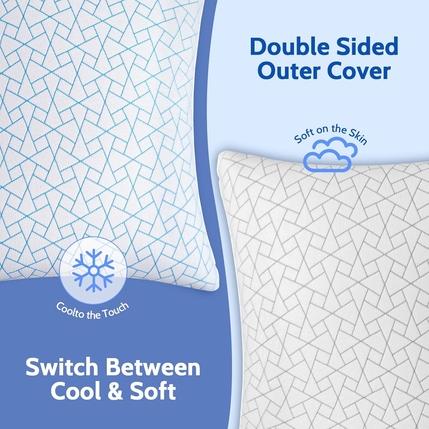 Jinxia Cuscini Altezza Regolabile 76x51 cm (Set di 2) - immagine 3