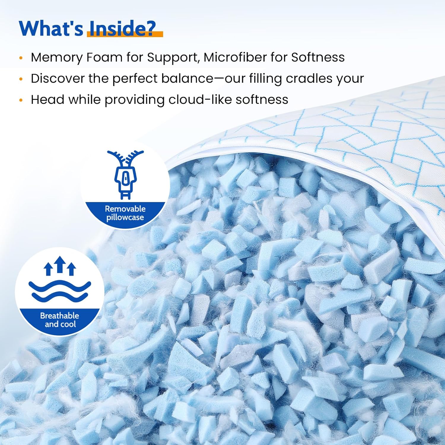 Jinxia Cuscini Altezza Regolabile 76x51 cm (Set di 2) - immagine 4