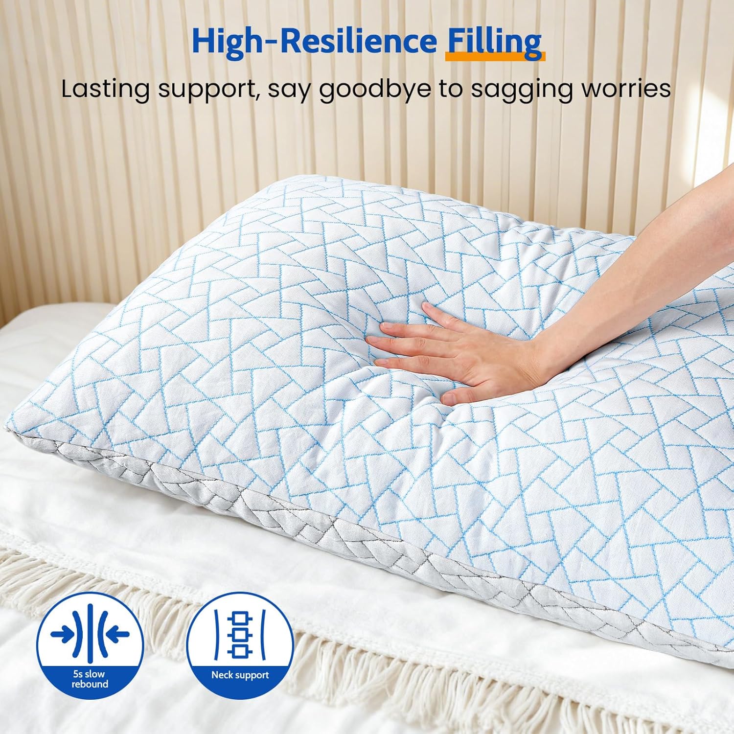 Jinxia Cuscini Altezza Regolabile 76x51 cm (Set di 2) - immagine 5