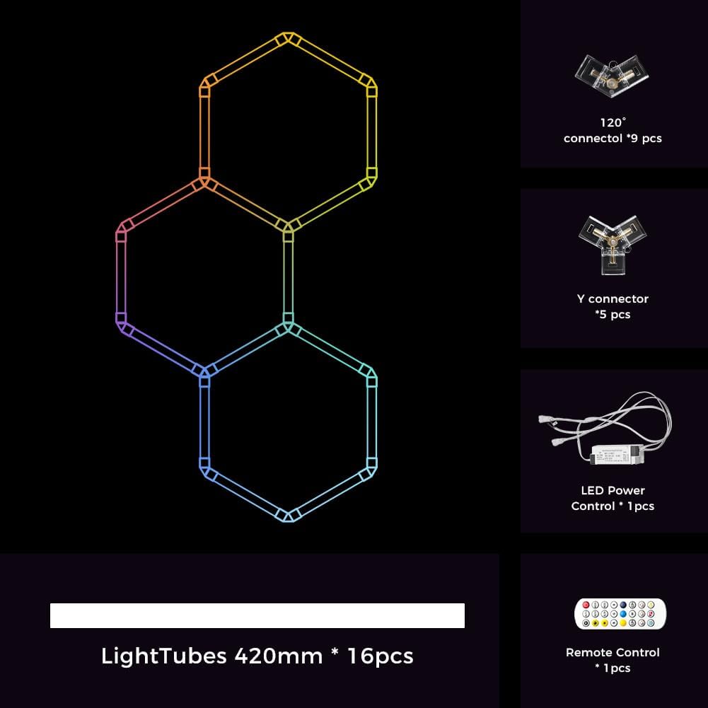 Dikhee Lampada da Garage a LED 3 Esagoni RGB - immagine 6