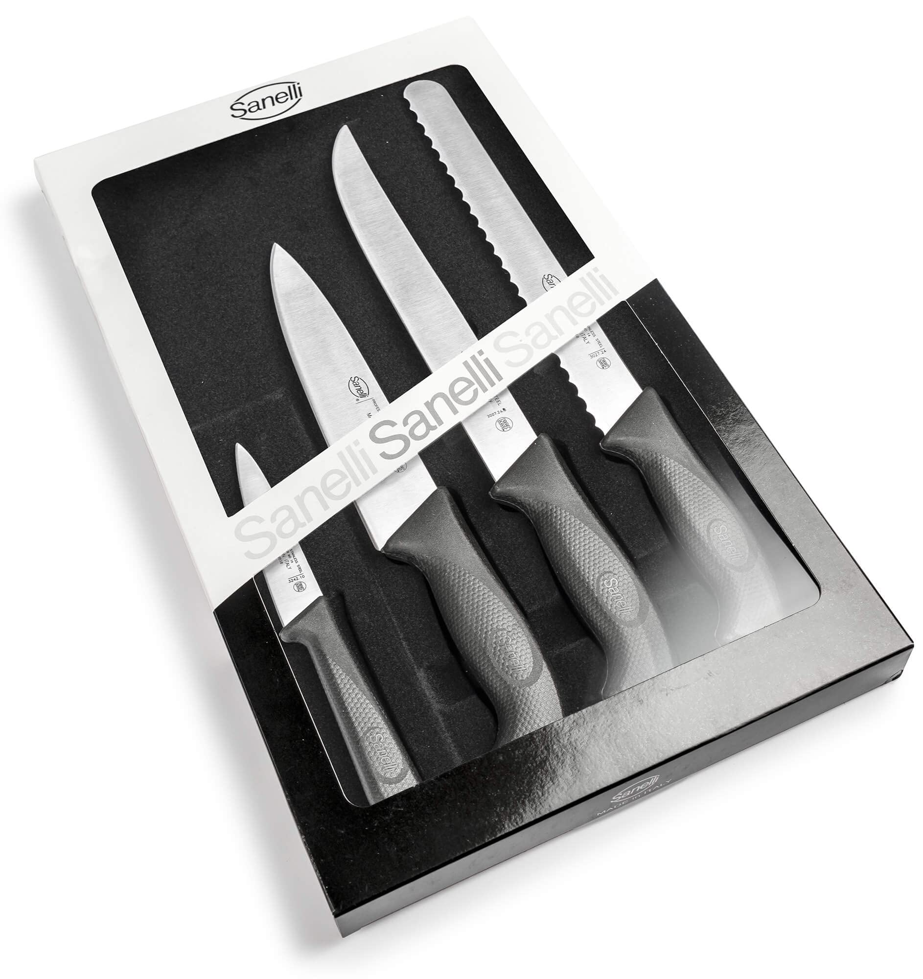 Sanelli Linea Skin - Set Coltelli Professionali Chef 4 pz