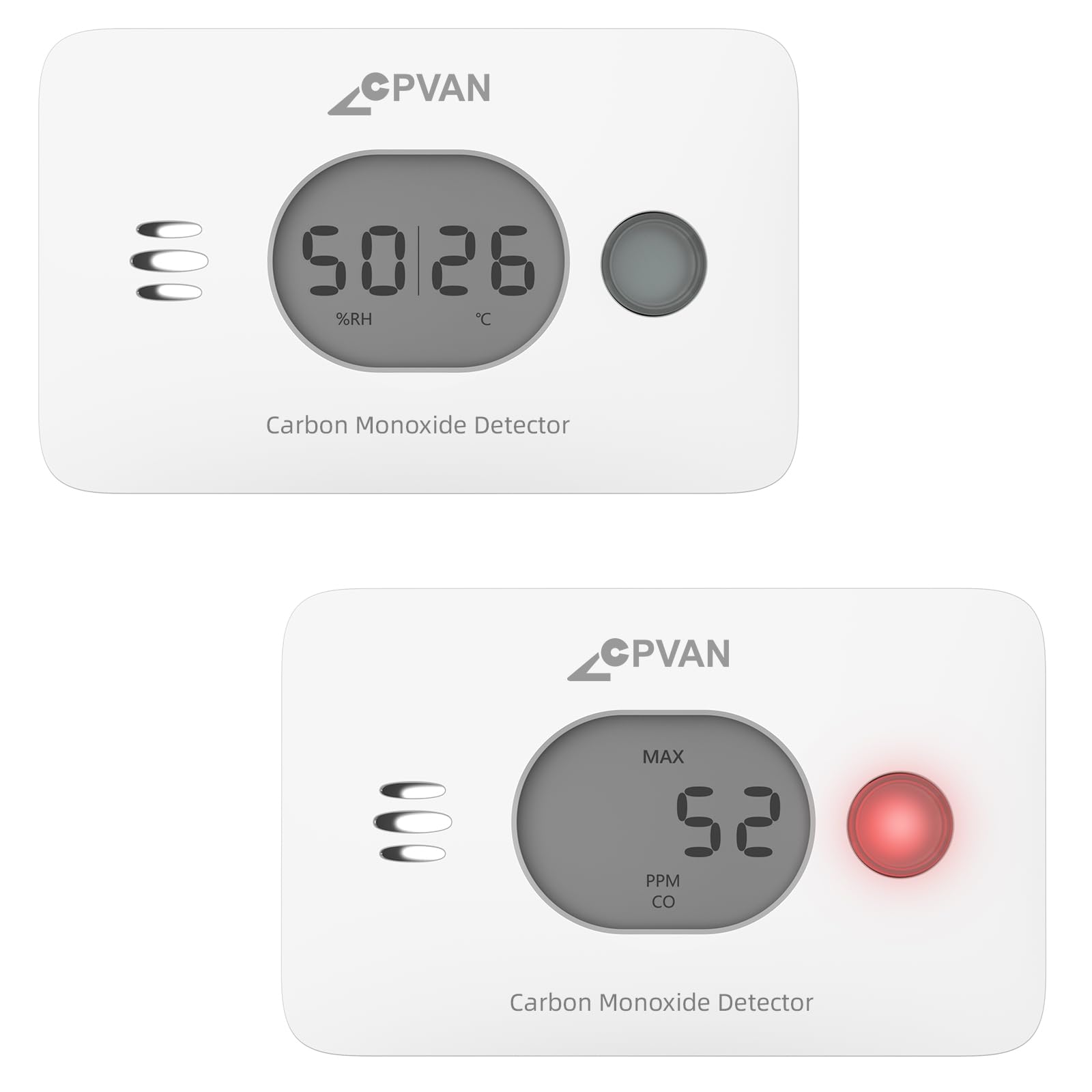 Cpvan Rilevatore Monossido di Carbonio 3 in 1 (2 pezzi)