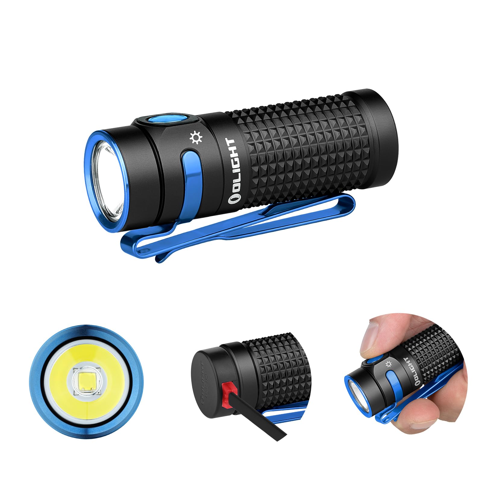 OLIGHT Baton 4 Standalone - Torcia Tascabile EDC 1300 lm, Nero