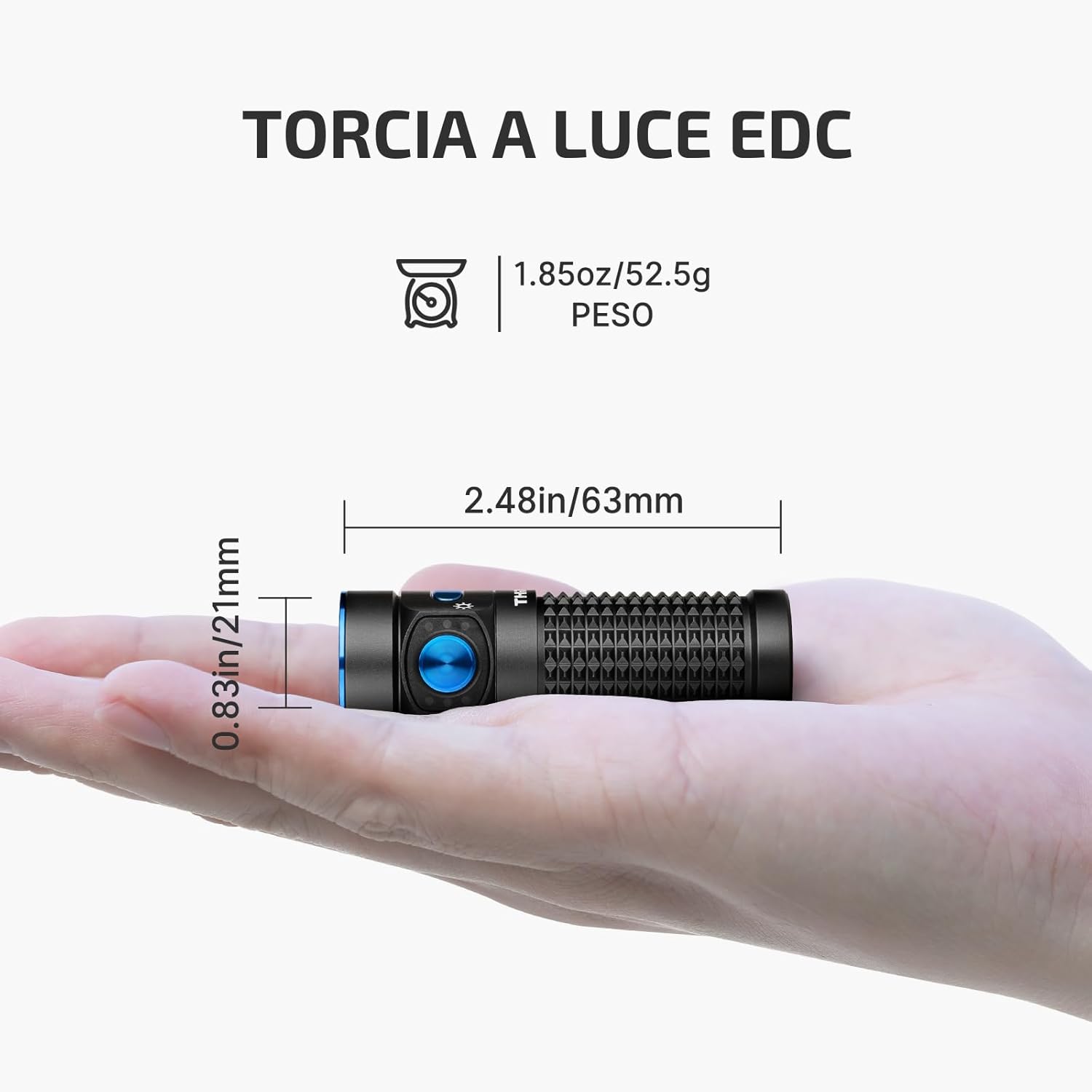 OLIGHT Baton 4 Standalone - Torcia Tascabile EDC 1300 lm, Nero - immagine 2
