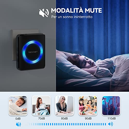 TECKNET Campanello Wireless Portatile 400M - immagine 5