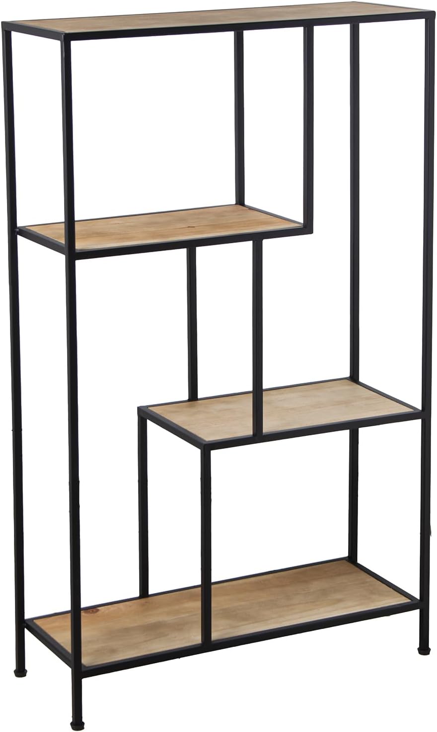 Drw Scaffale da Pavimento in Metallo e Legno MDF