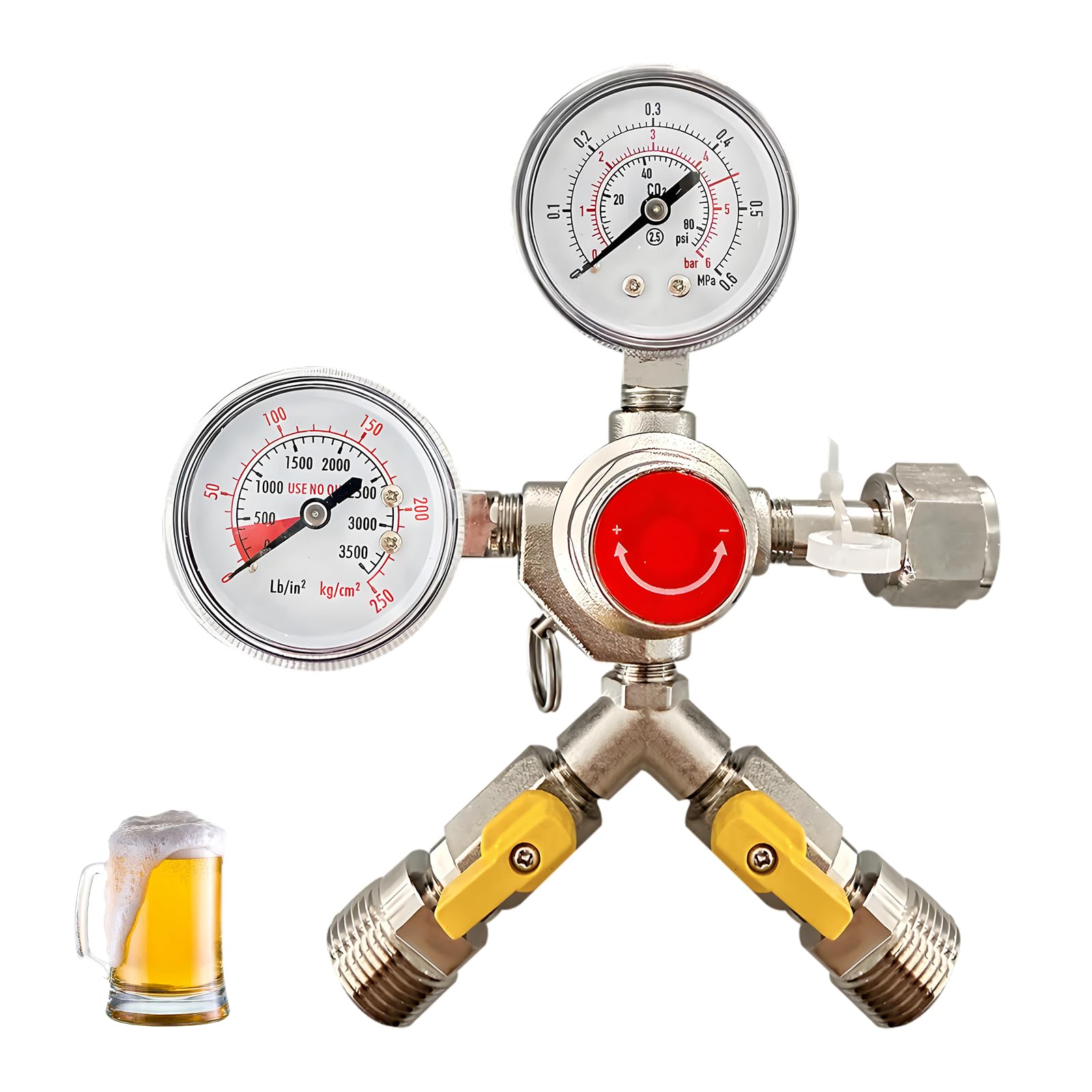 Riduttore di Pressione CO2 con Manometro