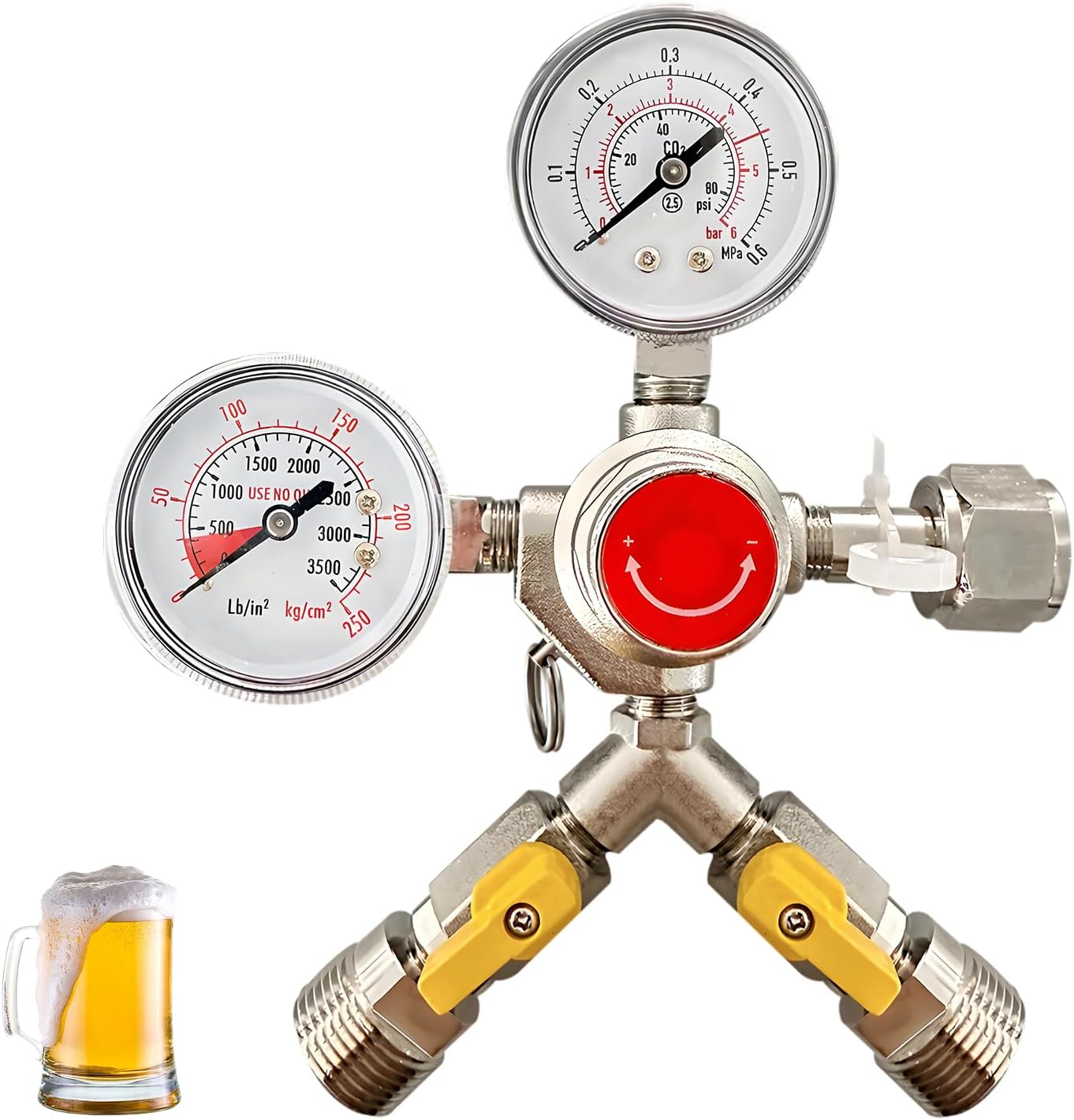 Riduttore di Pressione CO2 con Manometro - immagine 1