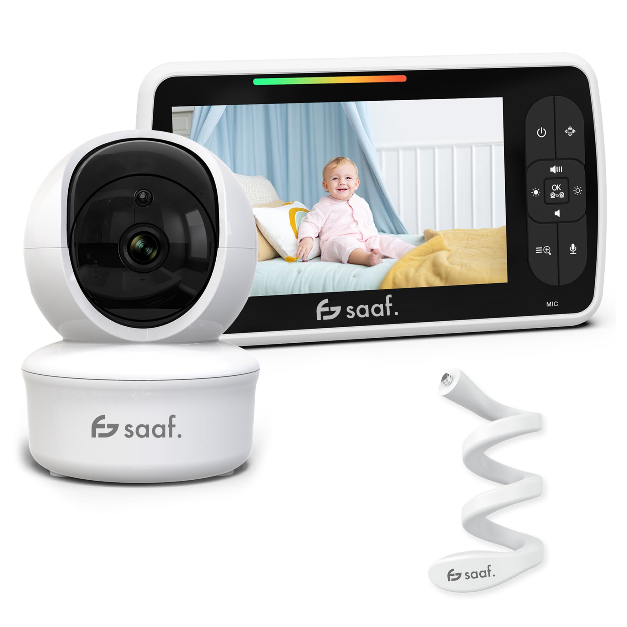 Saaf Baby Monitor con Telecamera e Schermo 5”