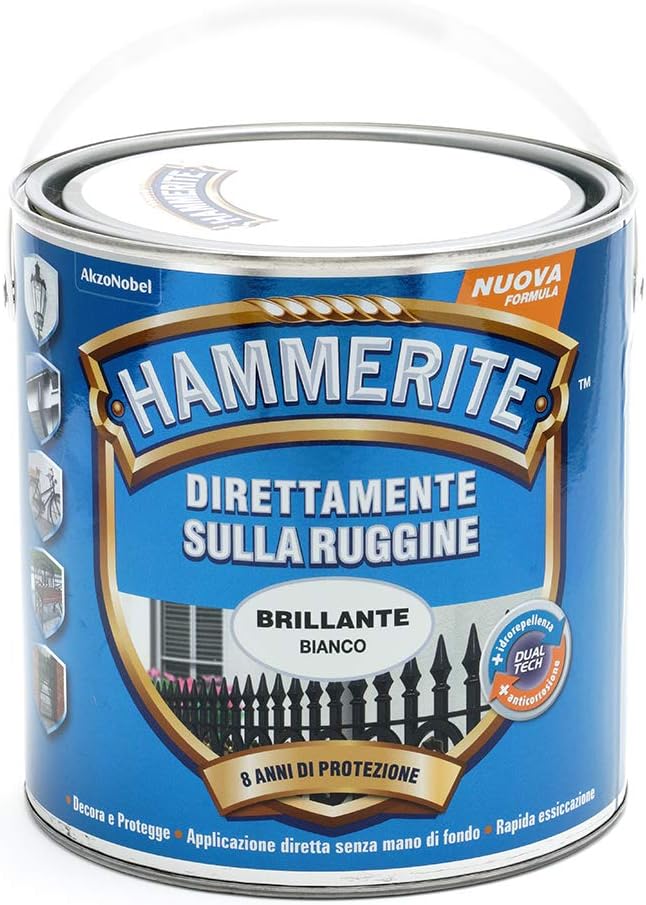Hammerite Direttamente Sulla Ruggine Brillante Bianco 2.5 l - immagine 1