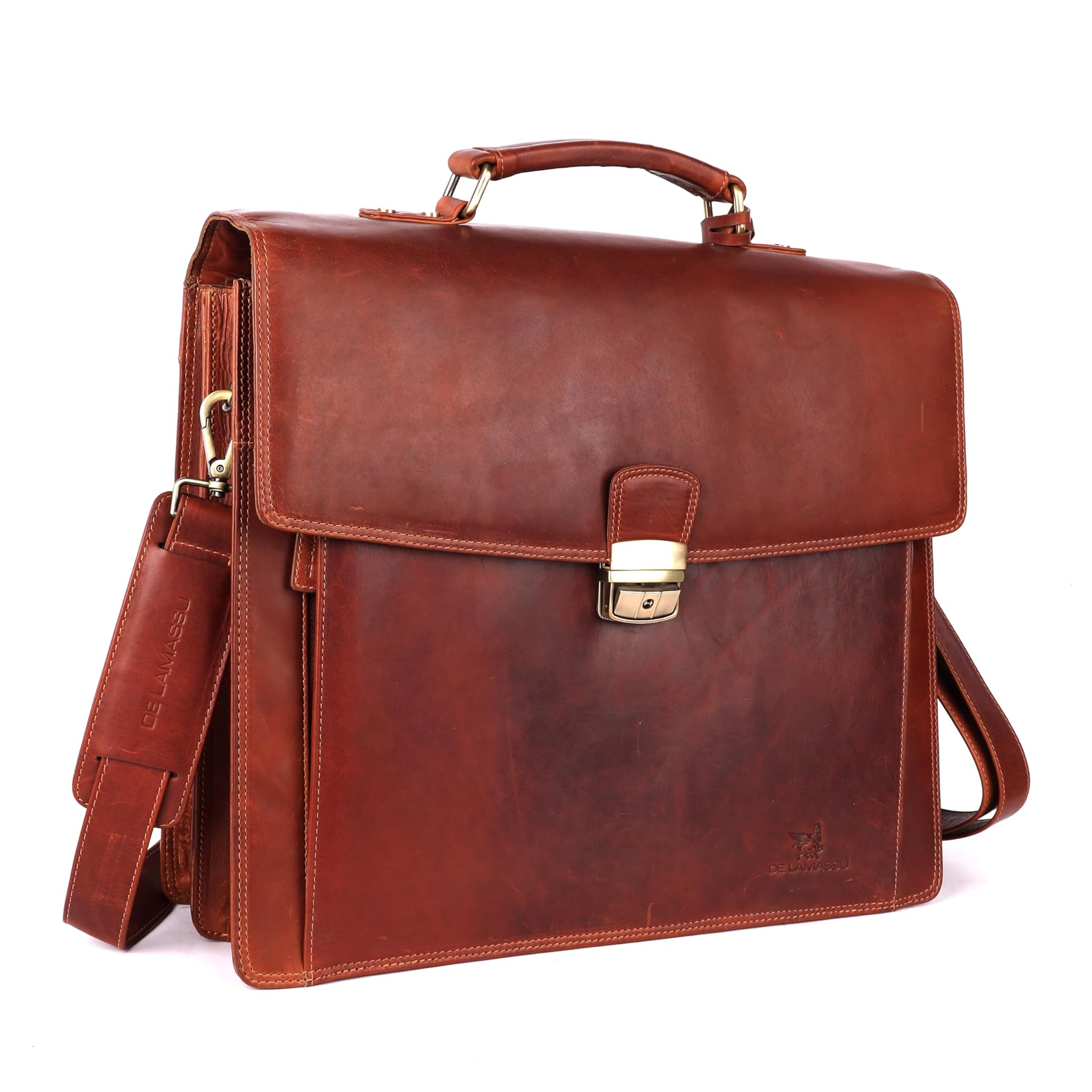 Axel Cartella in Pelle 17" per Laptop, con Lucchetto