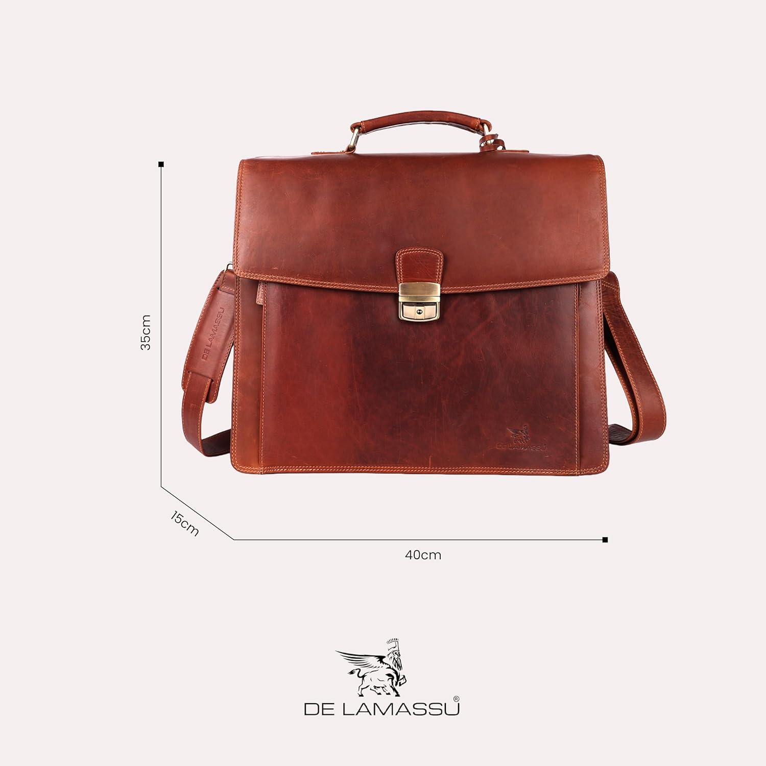 Axel Cartella in Pelle 17" per Laptop, con Lucchetto - immagine 6