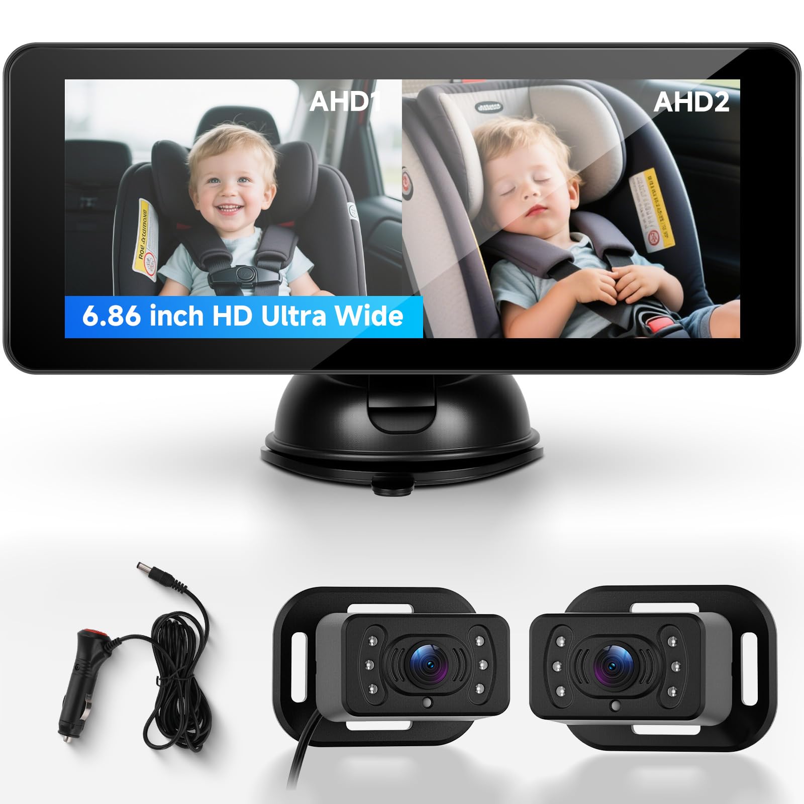 Hodozzy Specchio Retrovisore Bambini 6.86 Pollici HD