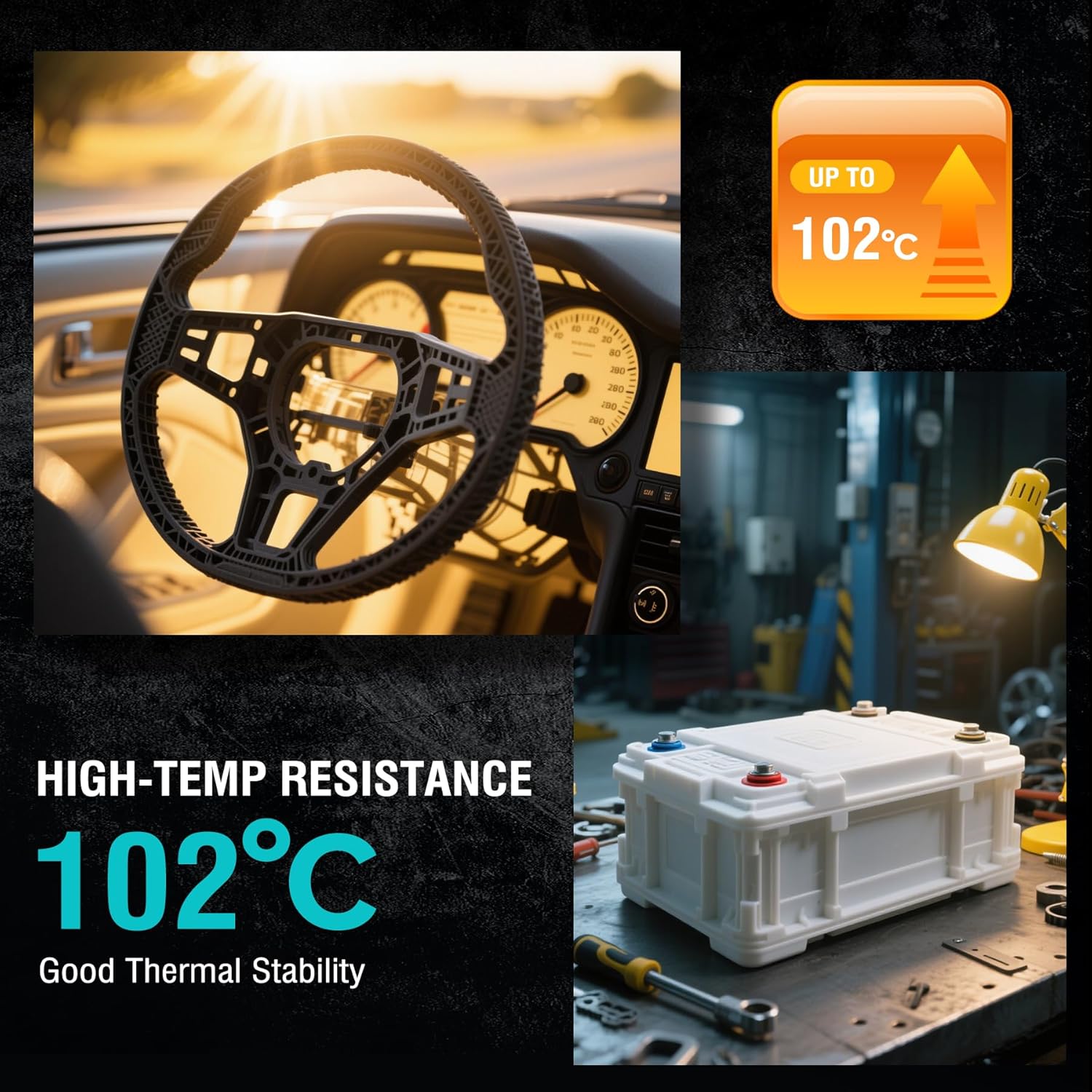 Sunlu PC-ABS Filamento 3D 1,75mm 1KG, Nero - immagine 7