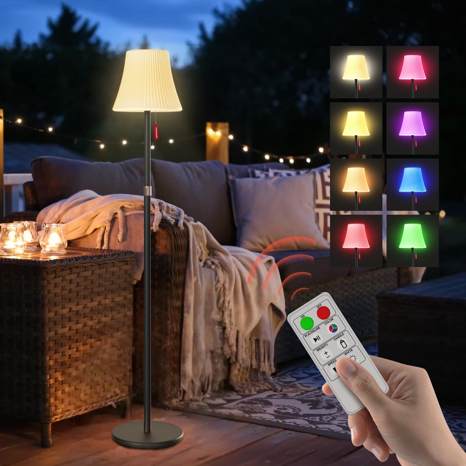 Lampada Solare da Esterno con Telecomando IP65