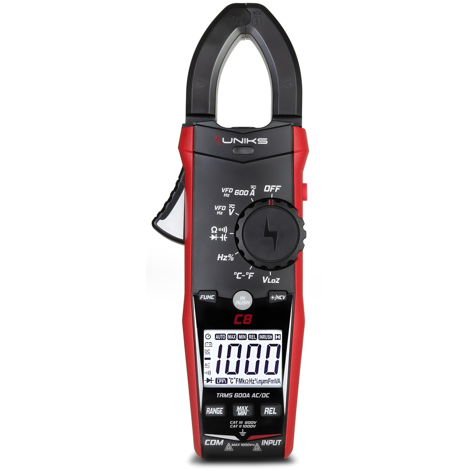Uniks Pinza Amperometrica TRMS Digitale C8 600A - immagine 1