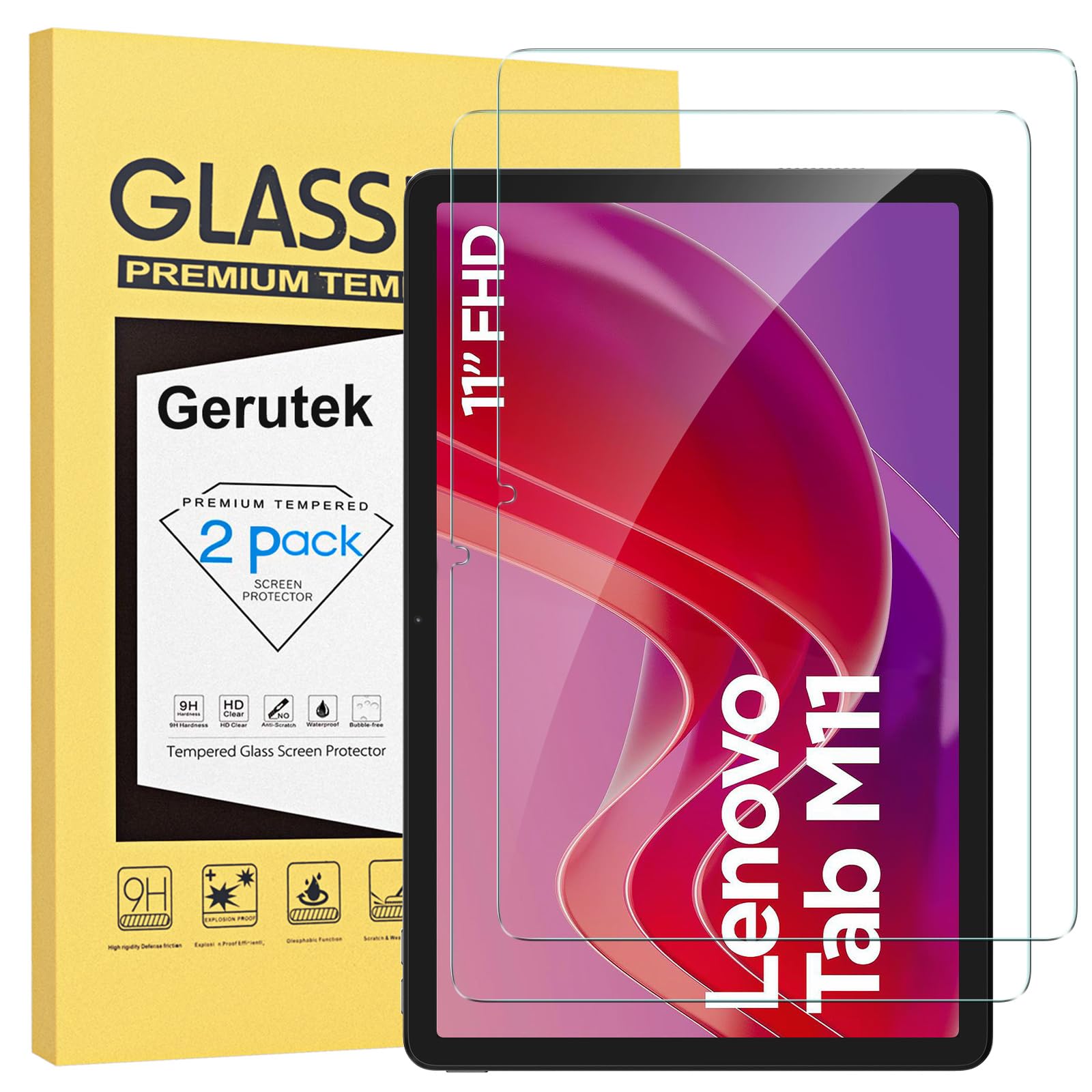 Gerutek 2 Pezzi Pellicola Protettiva per Lenovo Tab M11 11"
