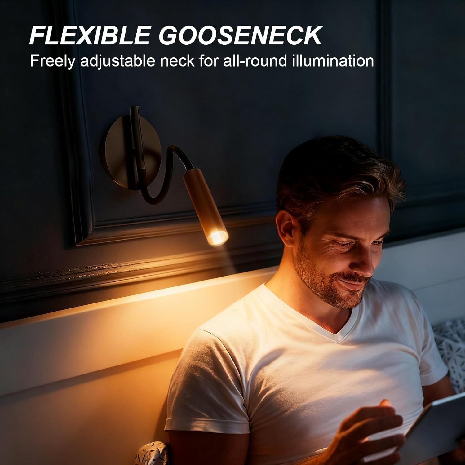 Applique da Parete 2 Pezzi con Braccio Flessibile - immagine 2