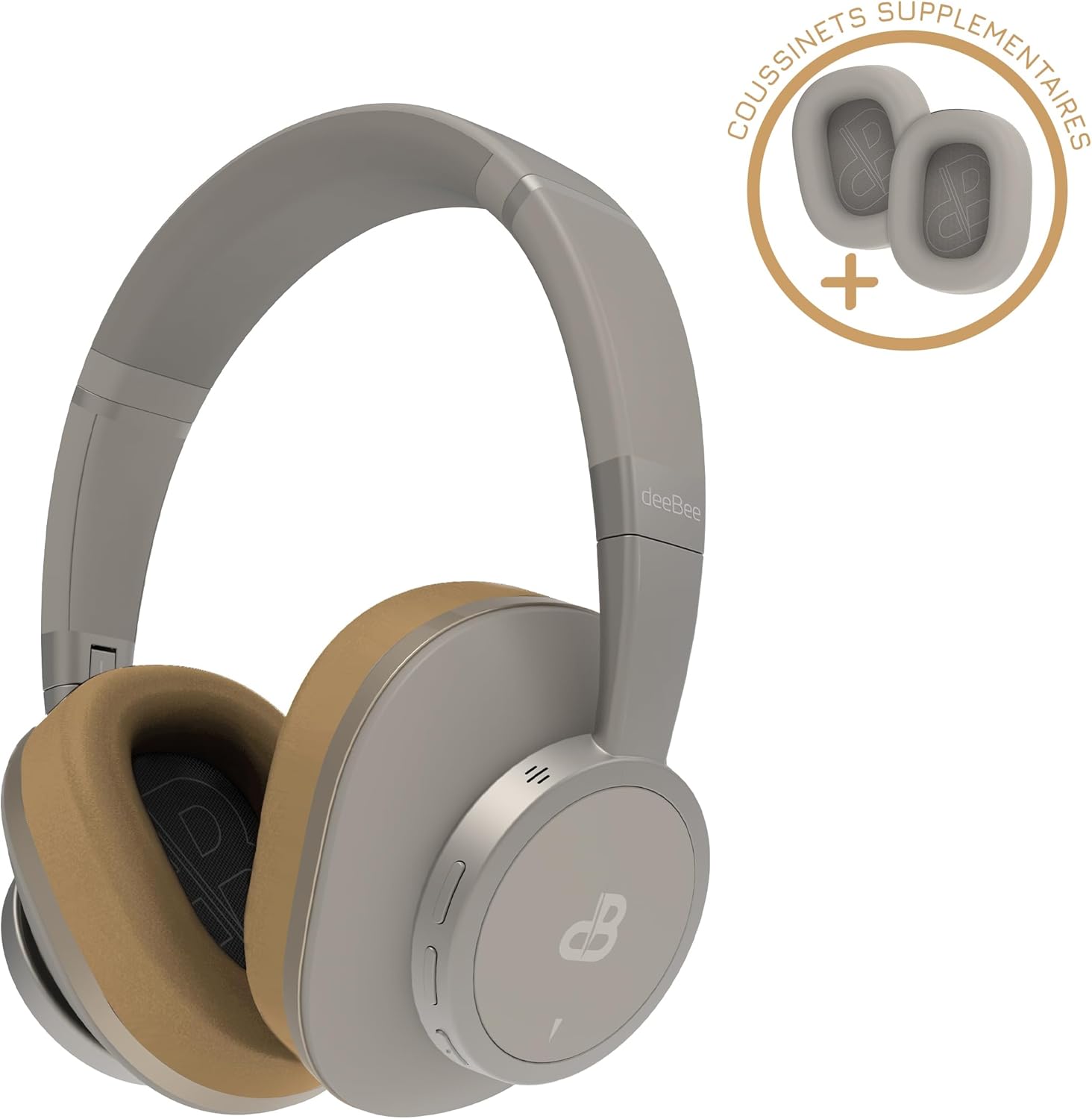 Deebee DB-PULSE-GLC Cuffie Over-Ear Bluetooth ANC, Nero - immagine 2