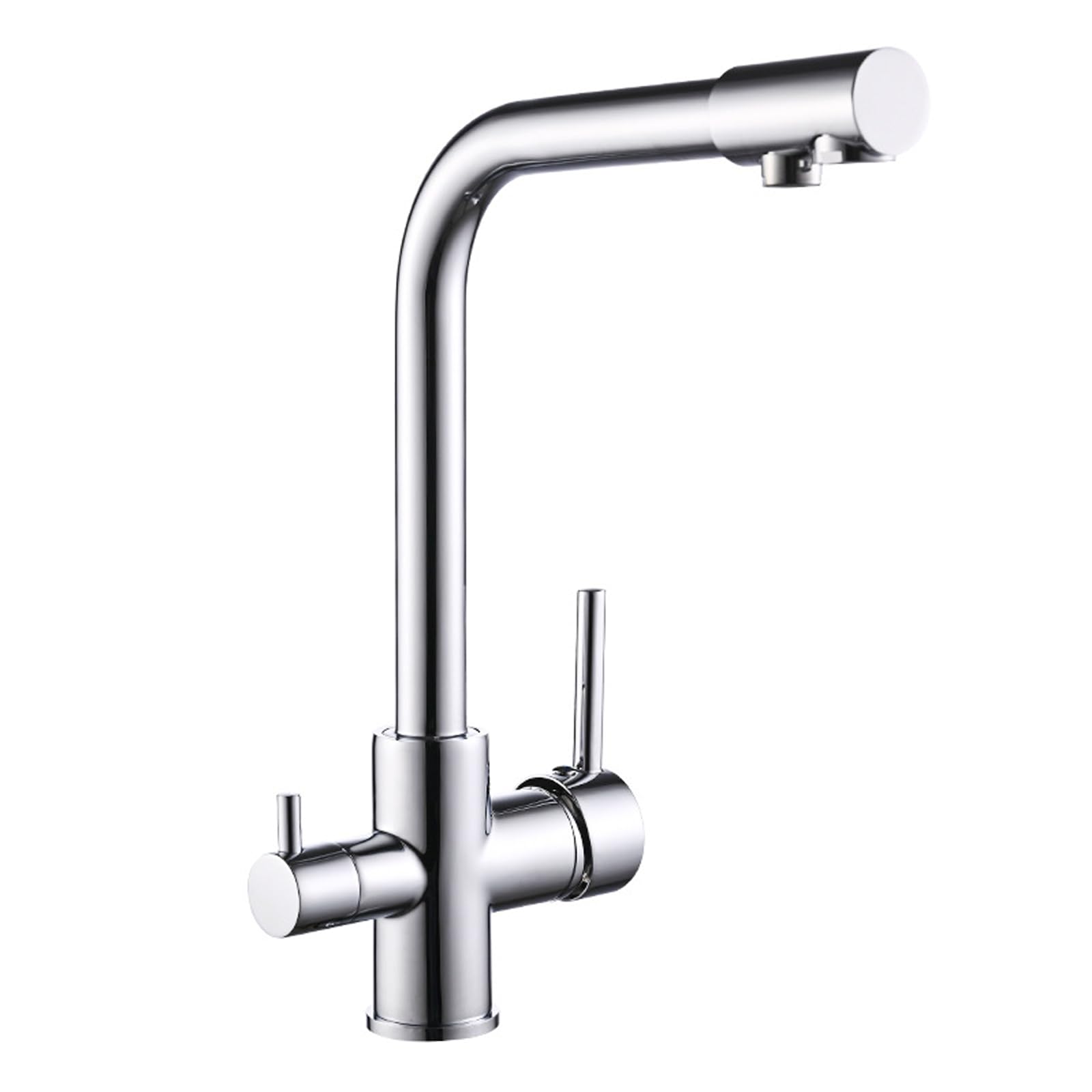 Rubinetto Cucina 3 Vie per Filtro Acqua, Argento Cromato