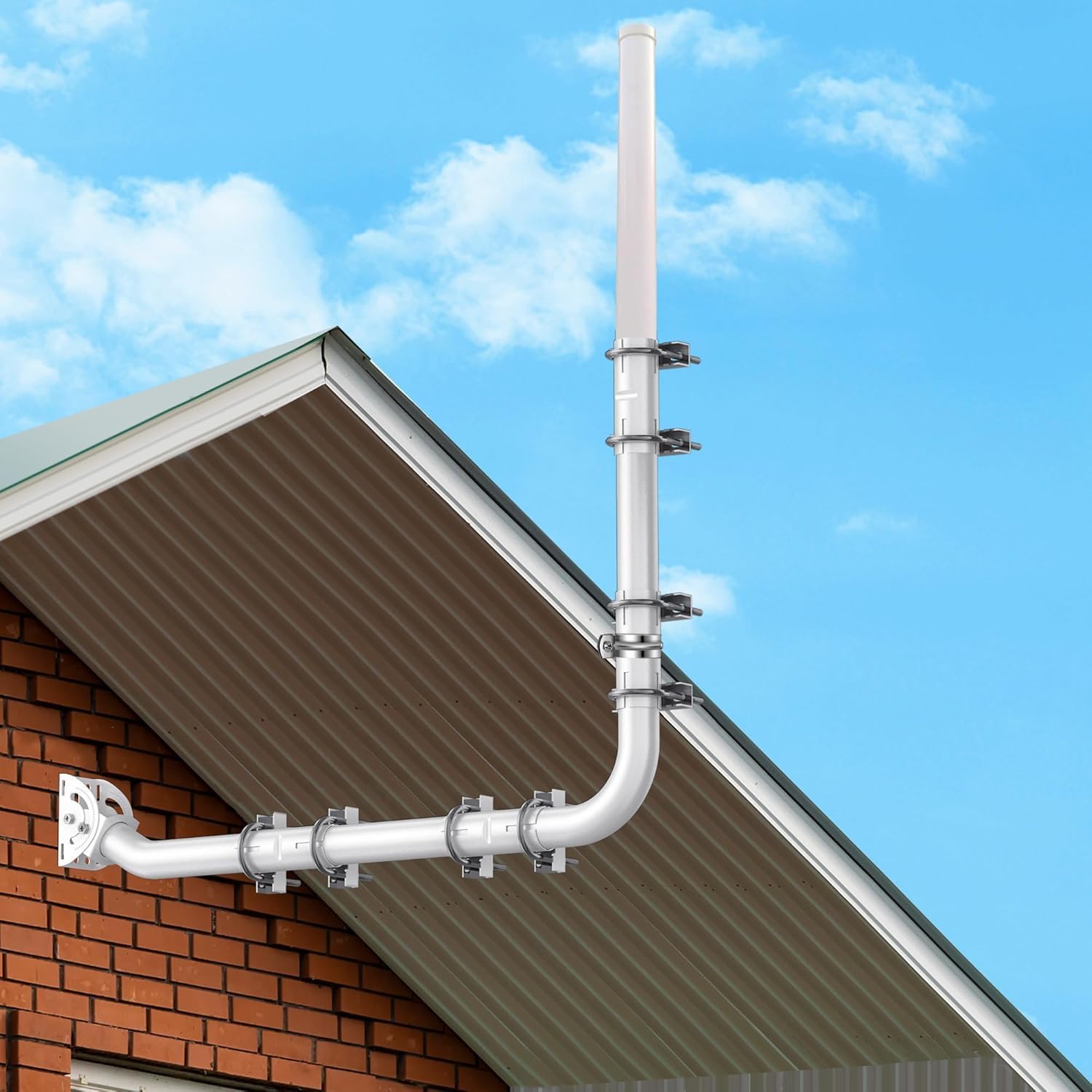 Kit Montaggio Antenna TV Esterna a Parete Lunga - immagine 1