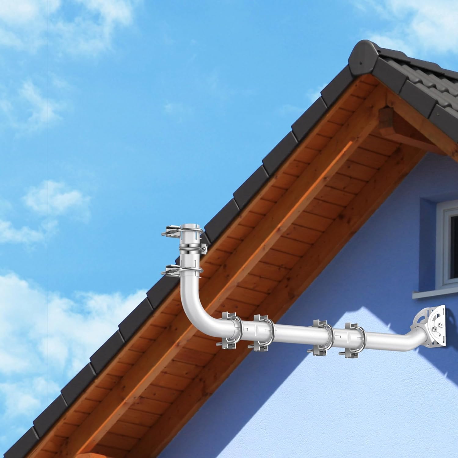 Kit Montaggio Antenna TV Esterna a Parete Lunga - immagine 2