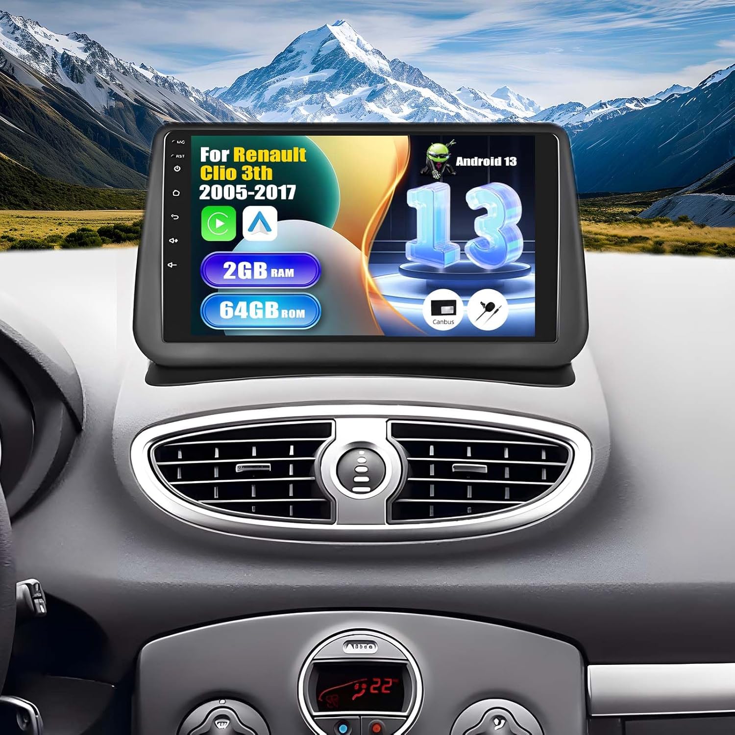 Sixwin Autoradio Android 13 per Renault Clio 3th - immagine 1