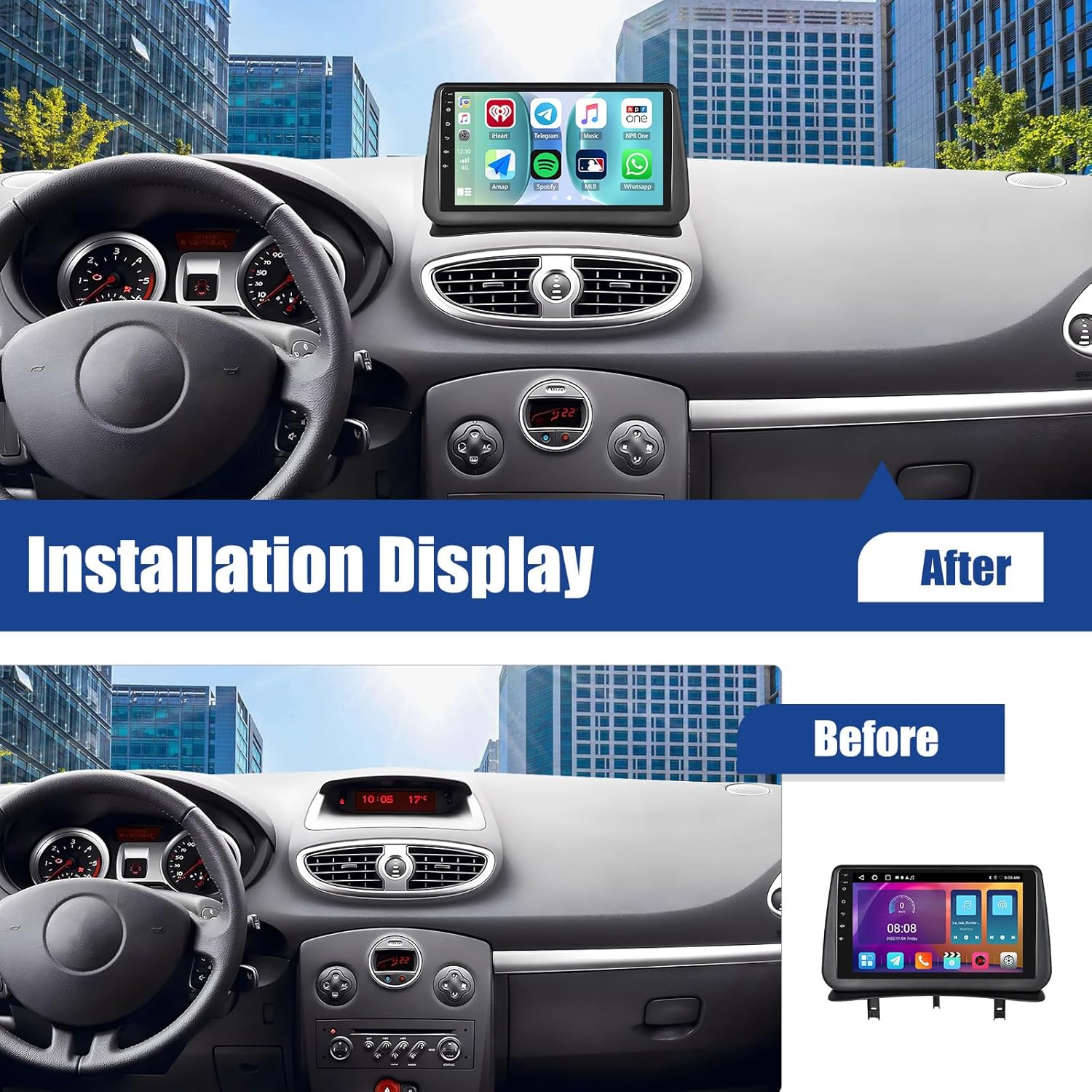 Sixwin Autoradio Android 13 per Renault Clio 3th - immagine 2