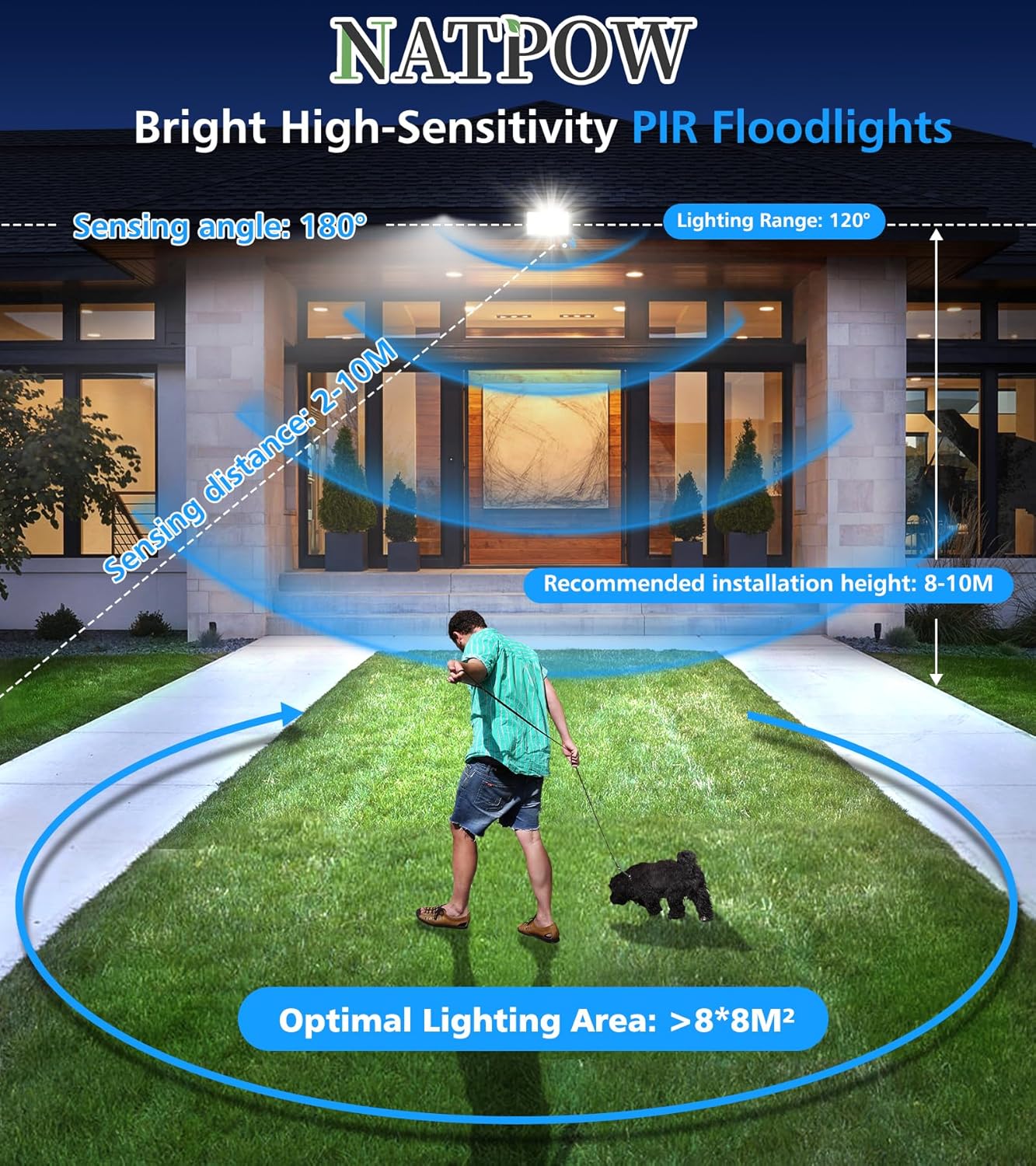 Faretto LED da Esterno 100W con Sensore e Telecomando - immagine 5