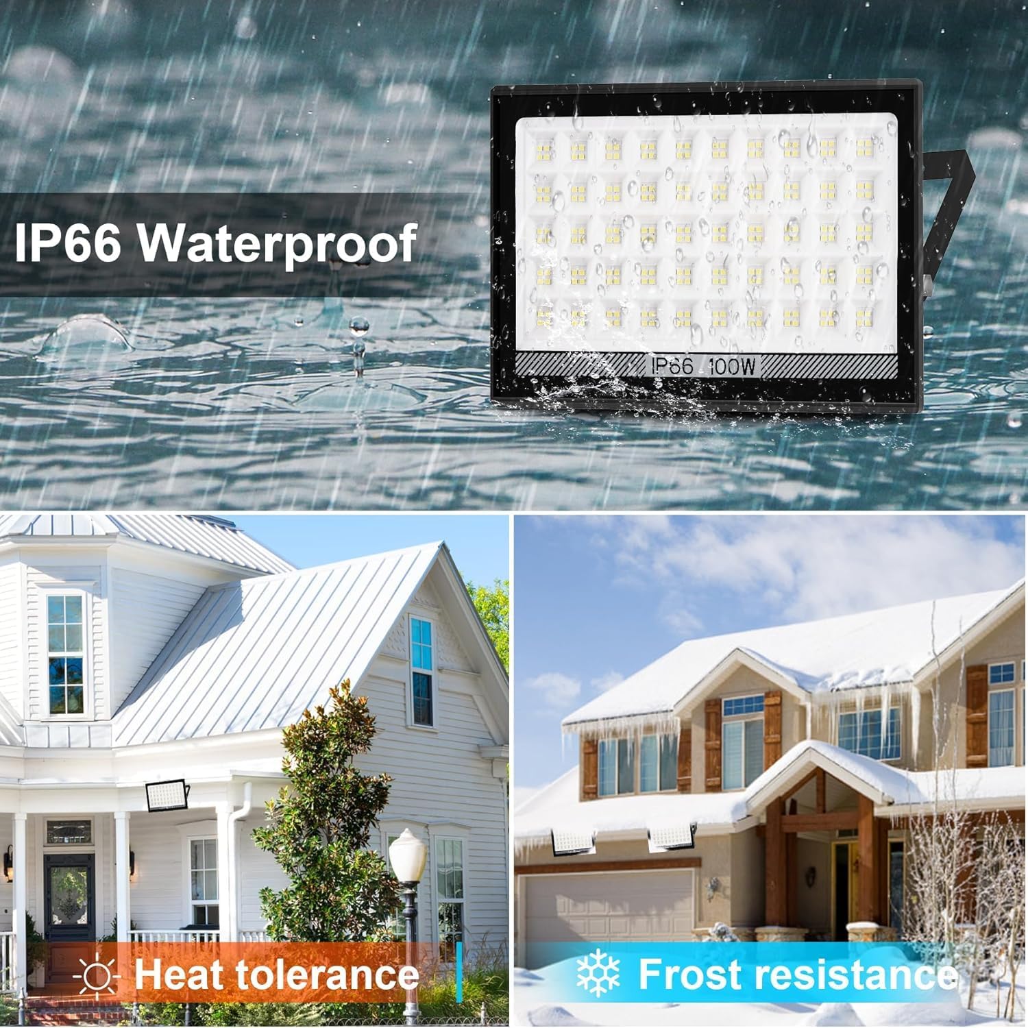 Faretto LED da Esterno 100W con Sensore e Telecomando - immagine 6