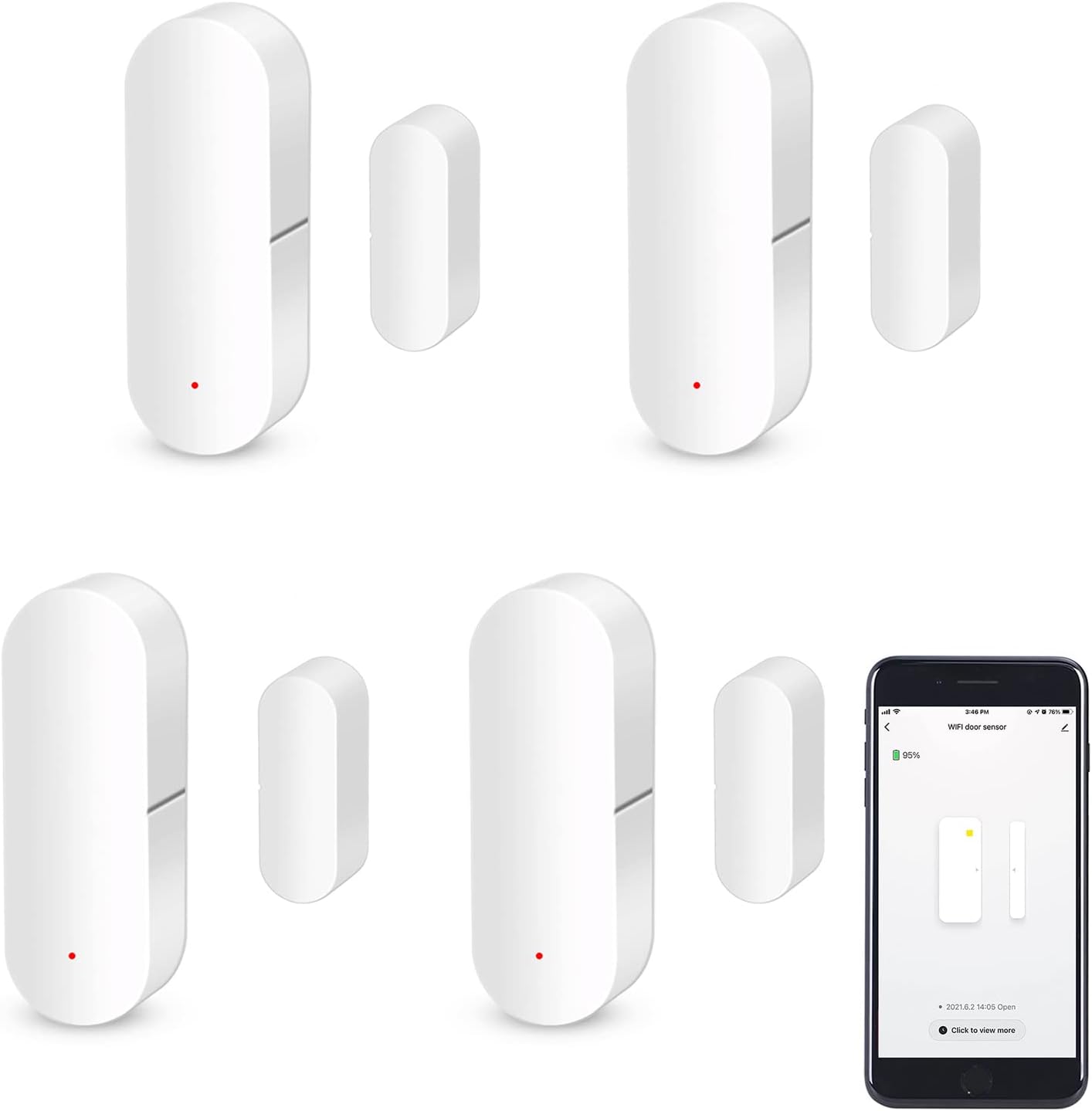Sensore Porta WiFi Smart - 4 Pack - immagine 1