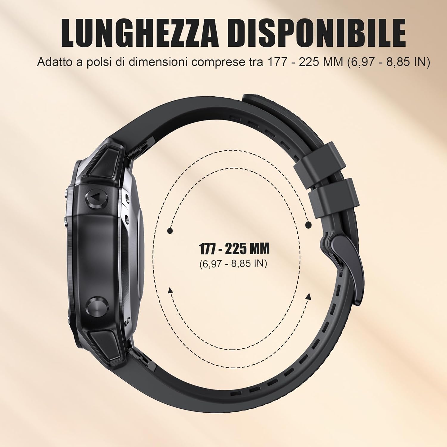 Cinturino per Garmin Fenix 5/5 Plus/6/6 Pro, Forerunner 935/945/955/965, 22mm Cinturino per Garmin Fenix 7/7 Pro/8/8 pro 47mm, Instinct/2, Epix 2/Epix Pro 47mm, Approach S62/S60 - immagine 4