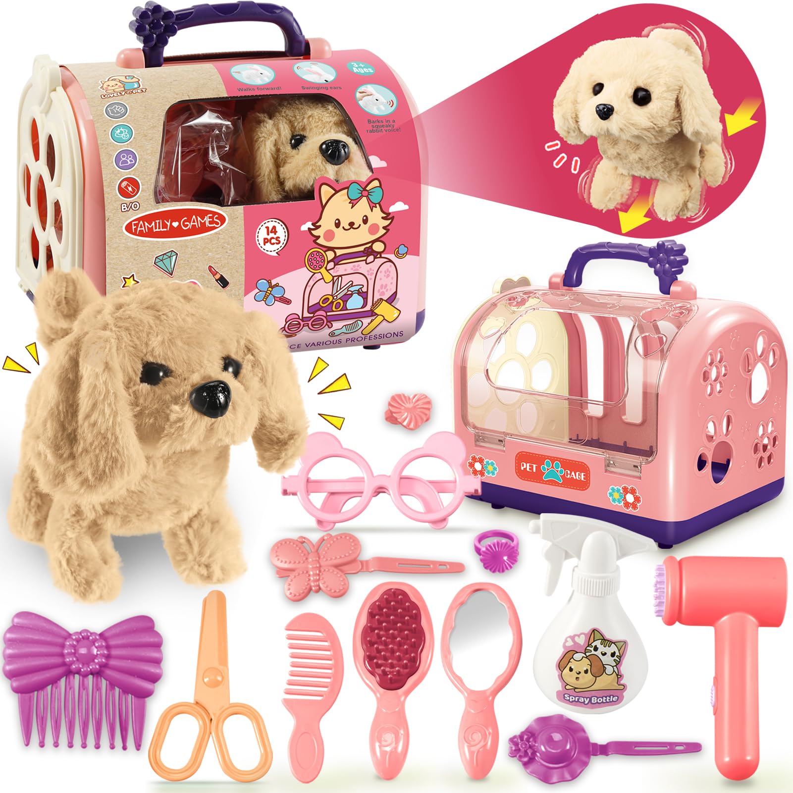 TEUVO Cane Che Cammina e Abbaia - Giocattolo Interattivo