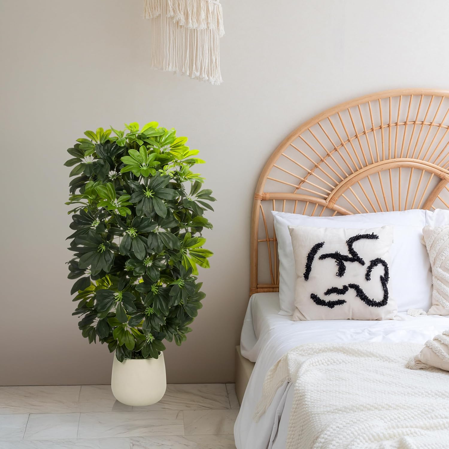 Hjh Office - Pianta Artificiale Schefflera 110 cm - immagine 2