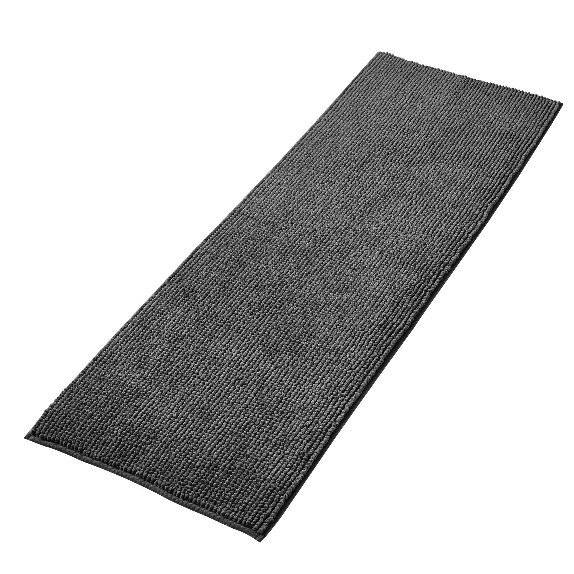 Decomira Tappeto Bagno Antiscivolo Ciniglia 50x150 cm, Antracite