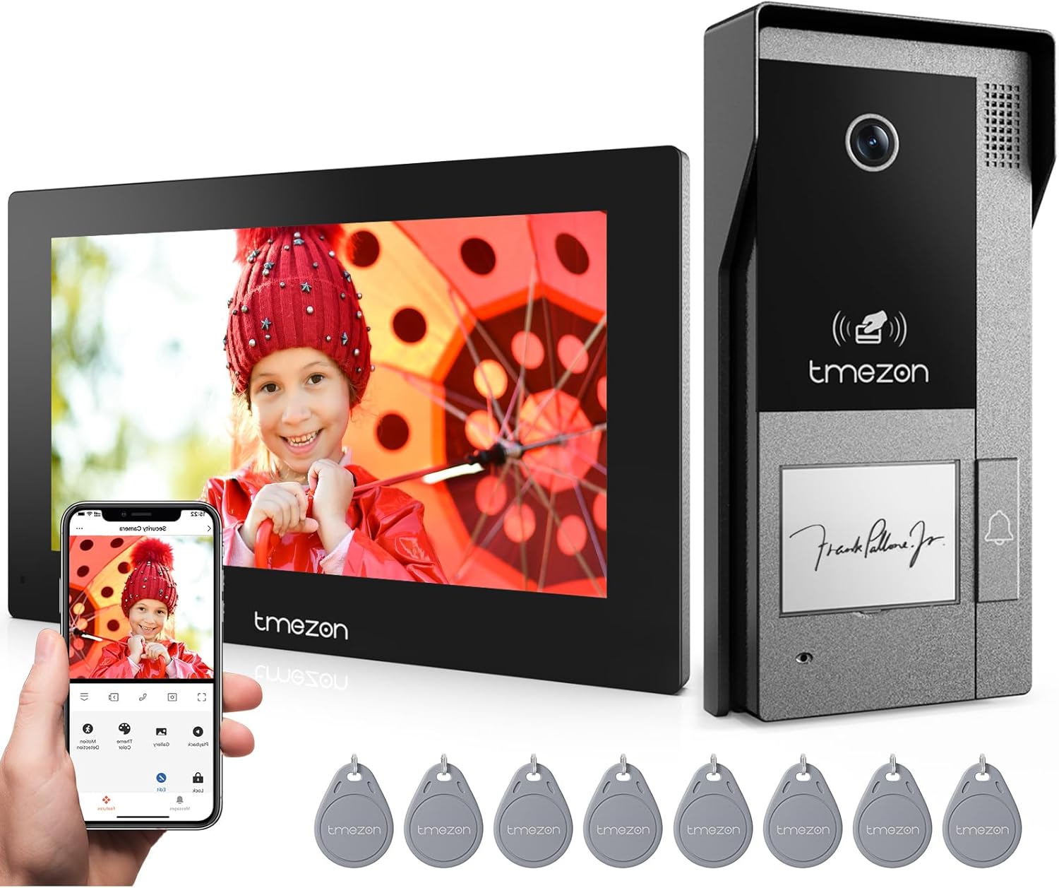 TMEZON Videocitofono Wifi Smart 2 Fili 1080P