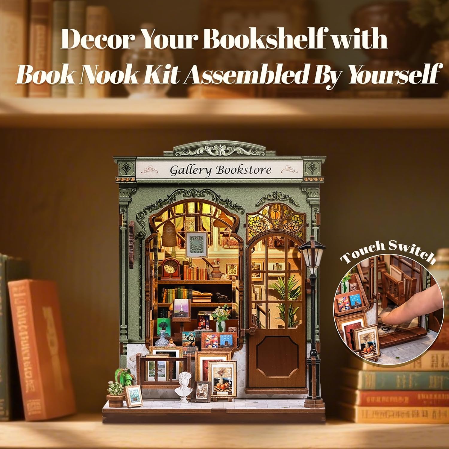 Fsolis Book Nook Kit Fai da Te - Diorama in Miniatura - immagine 4