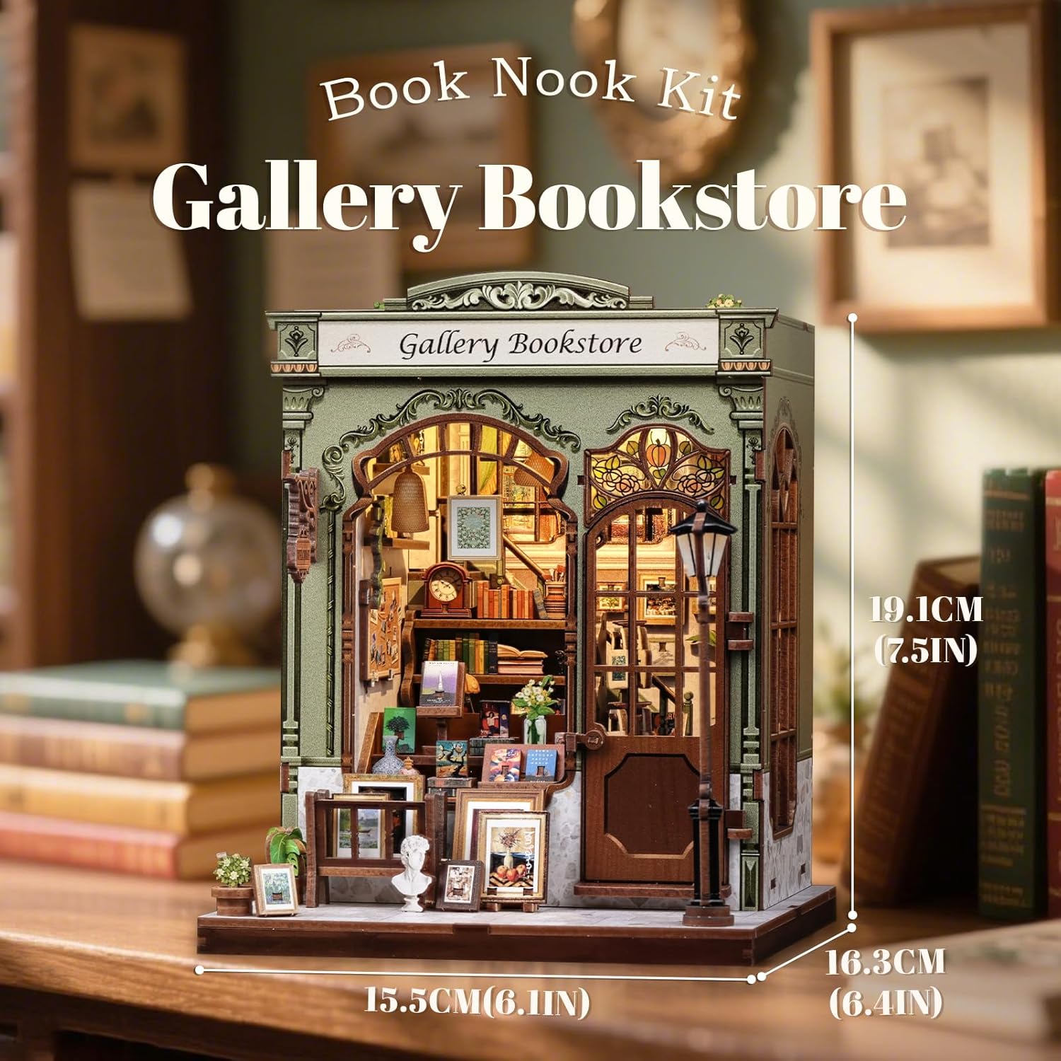 Fsolis Book Nook Kit Fai da Te - Diorama in Miniatura - immagine 5