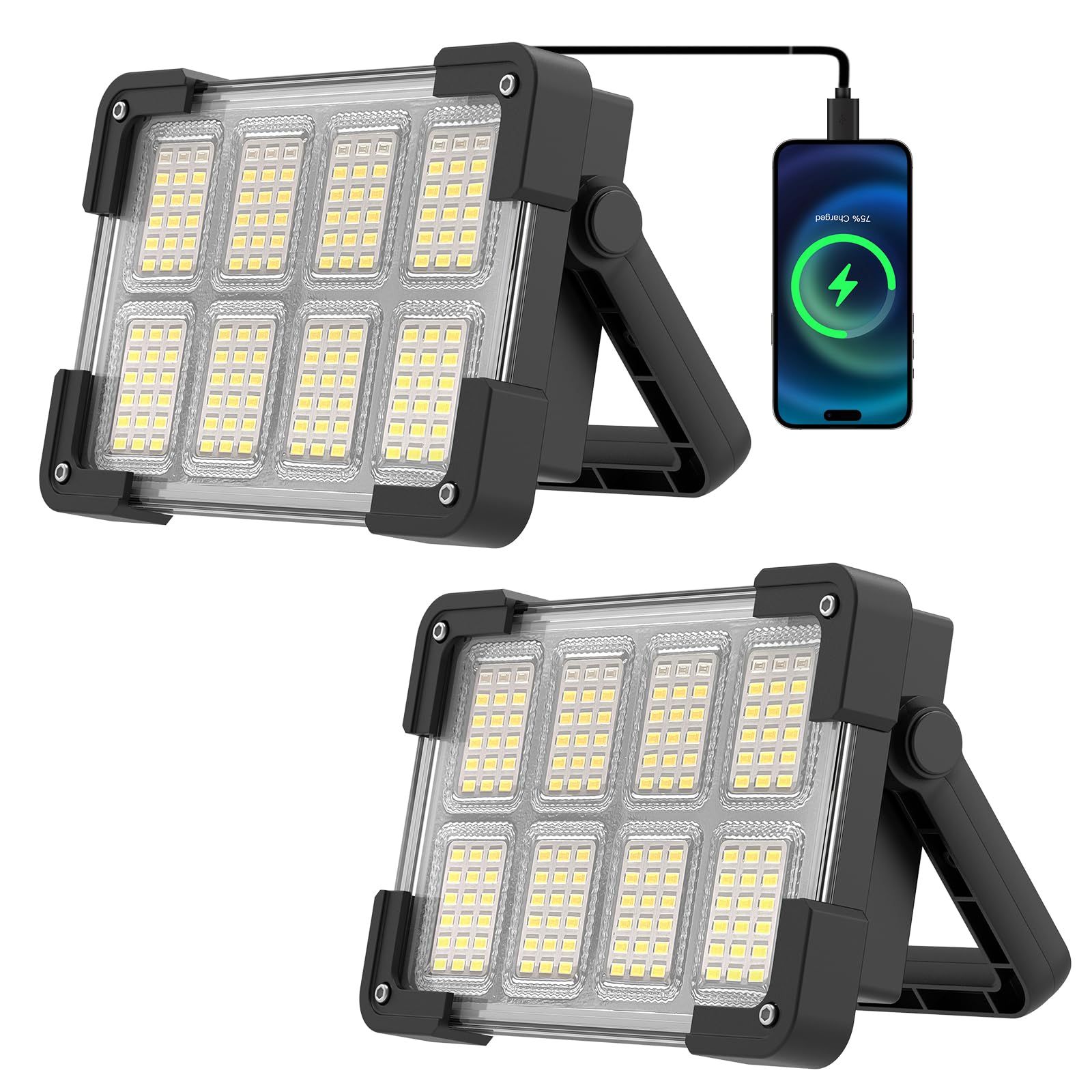 Faro LED Ricaricabile Portatile USB (2 pack)
