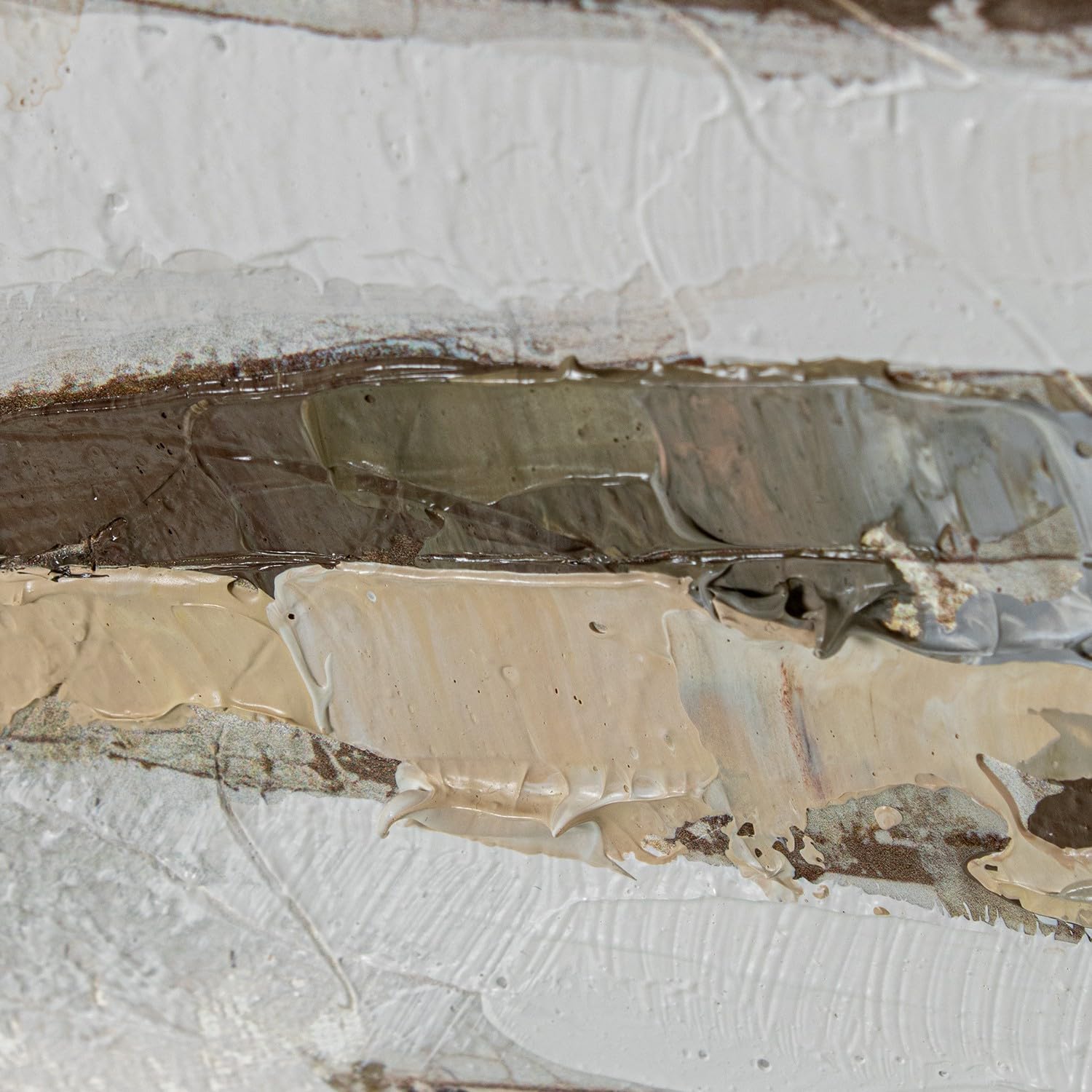 Quadro su Tela con Cornice PS, Foglio Stampato Verde - immagine 3