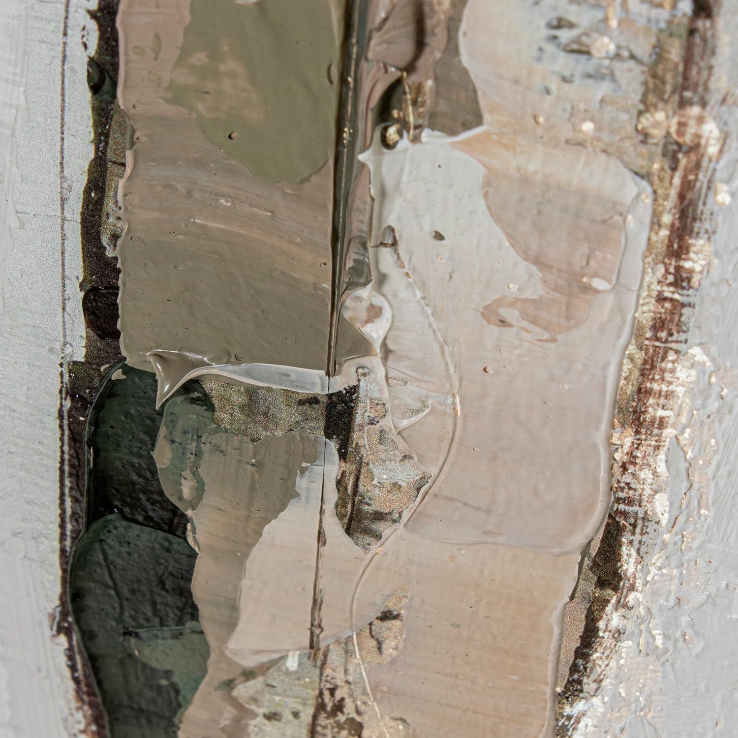 Quadro su Tela con Cornice PS, Foglio Stampato Verde - immagine 4