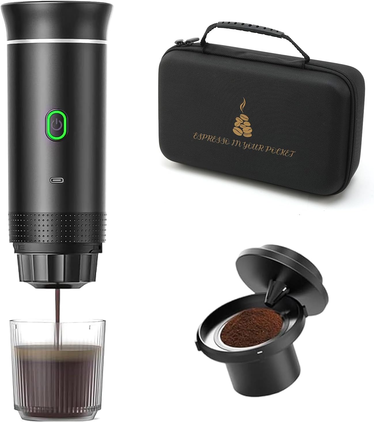 Macchina Caffè Espresso Portatile 15 Bar - immagine 1