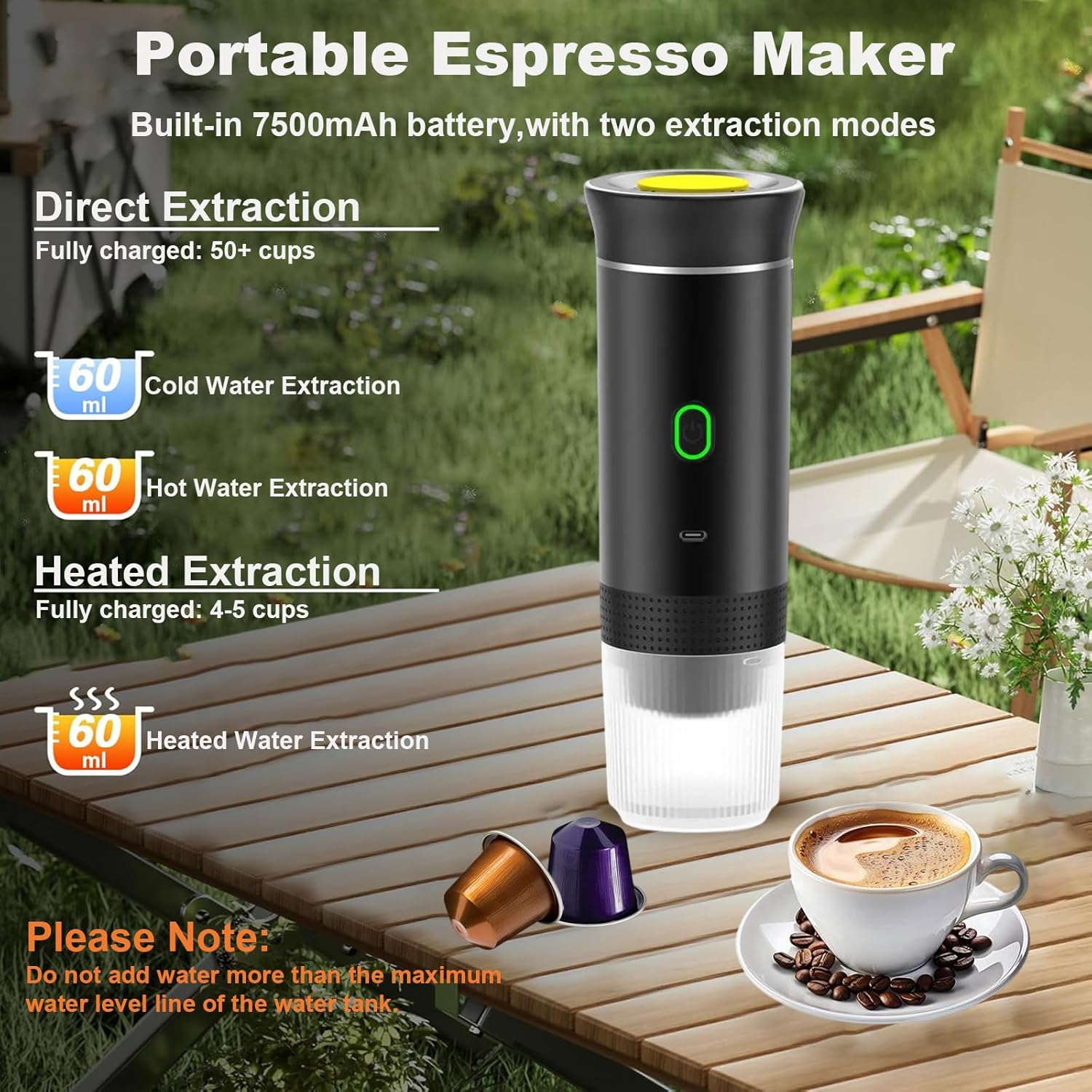 Macchina Caffè Espresso Portatile 15 Bar - immagine 2