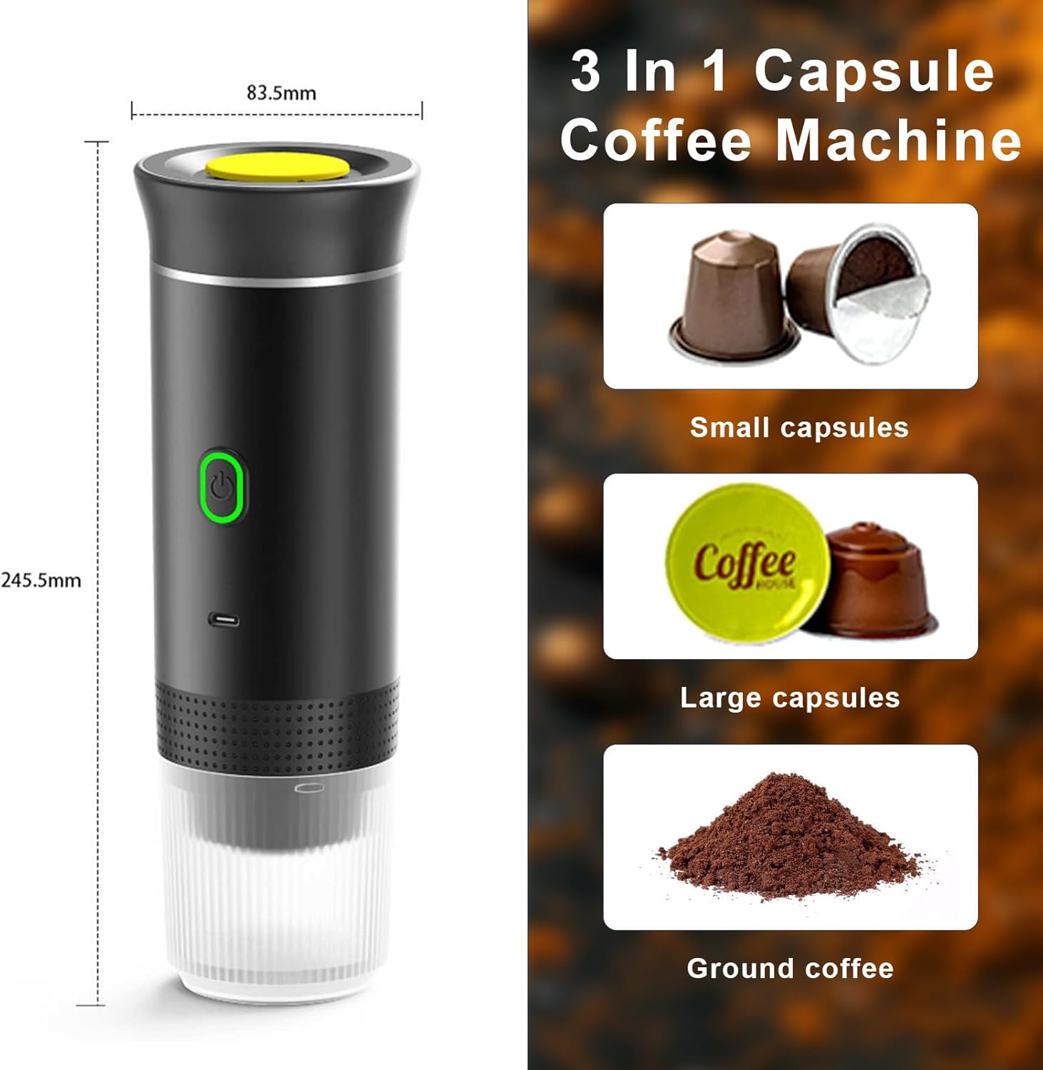 Macchina Caffè Espresso Portatile 15 Bar - immagine 6