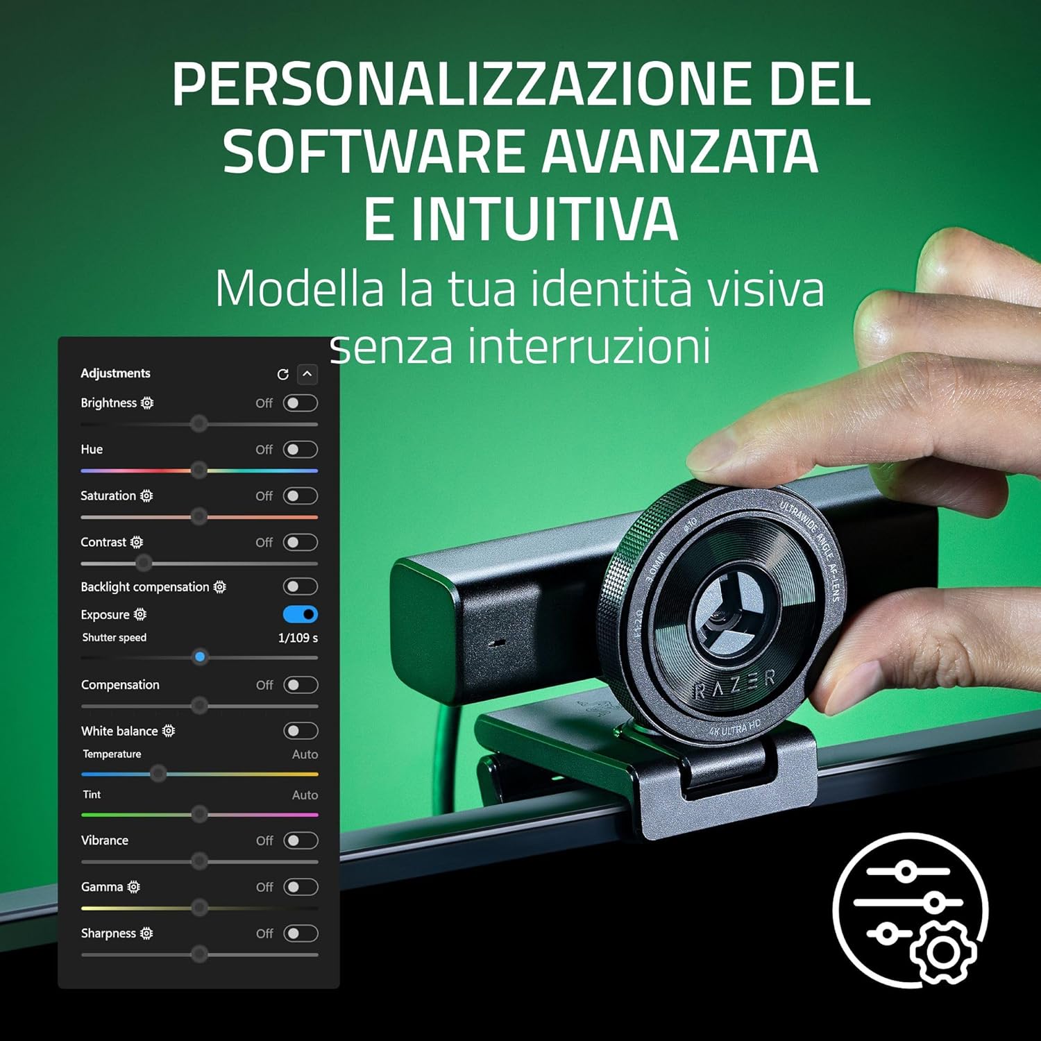 Razer Kiyo V2 - Webcam 4K 30 FPS con AI - immagine 5