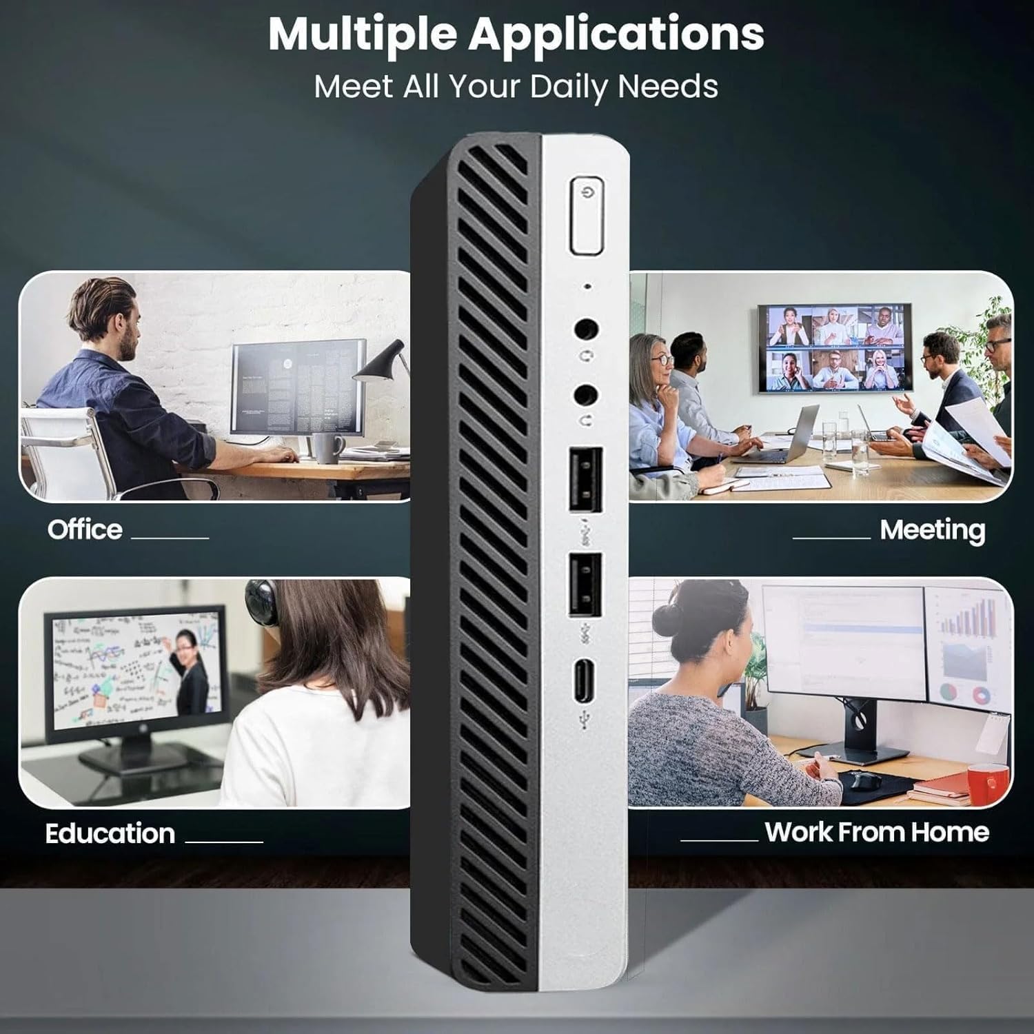 Hp ProDesk 600 G3 Mini PC Desktop Intel Core i3-6100 - immagine 5